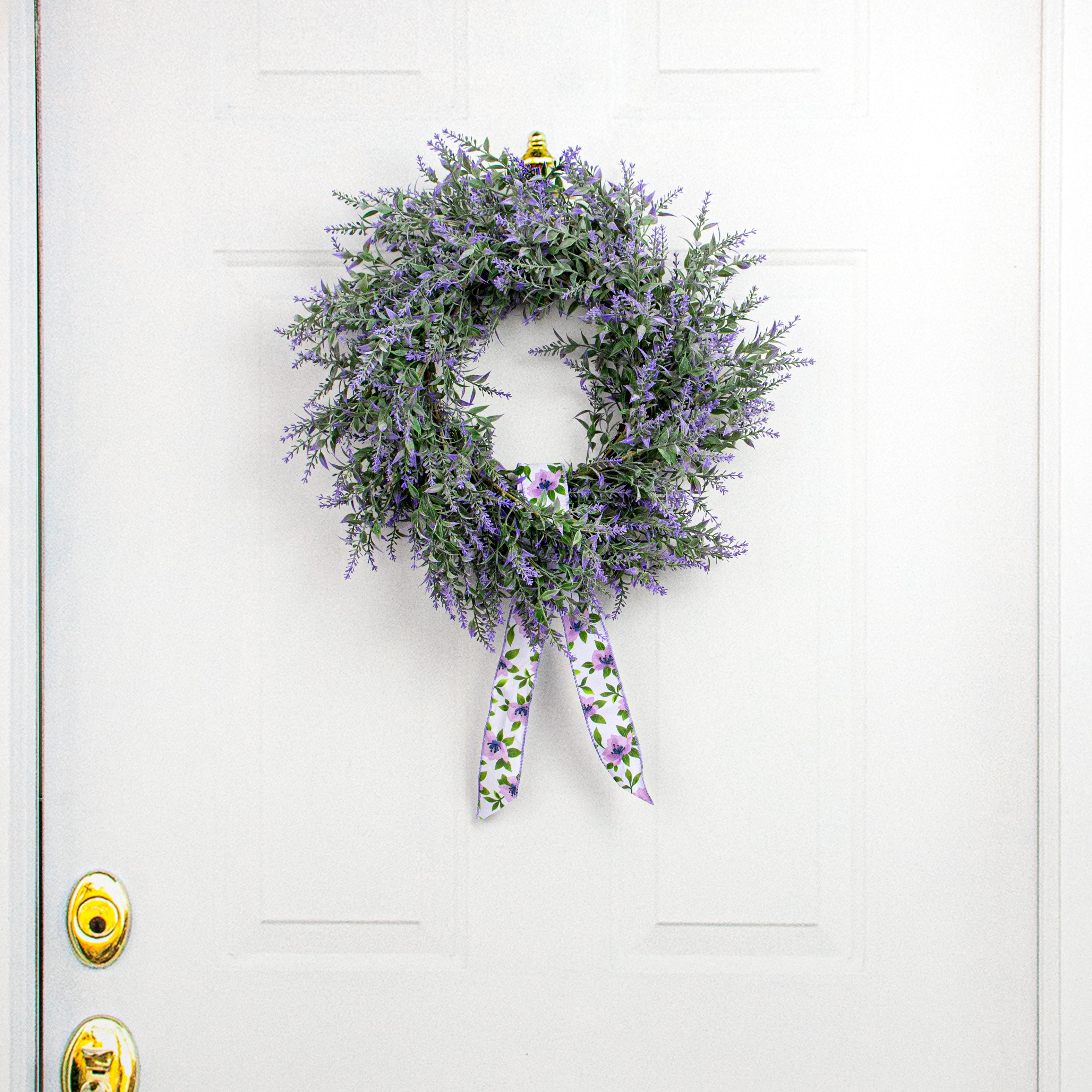 16" Lavender Wreath: Purple Lifestyle Photo