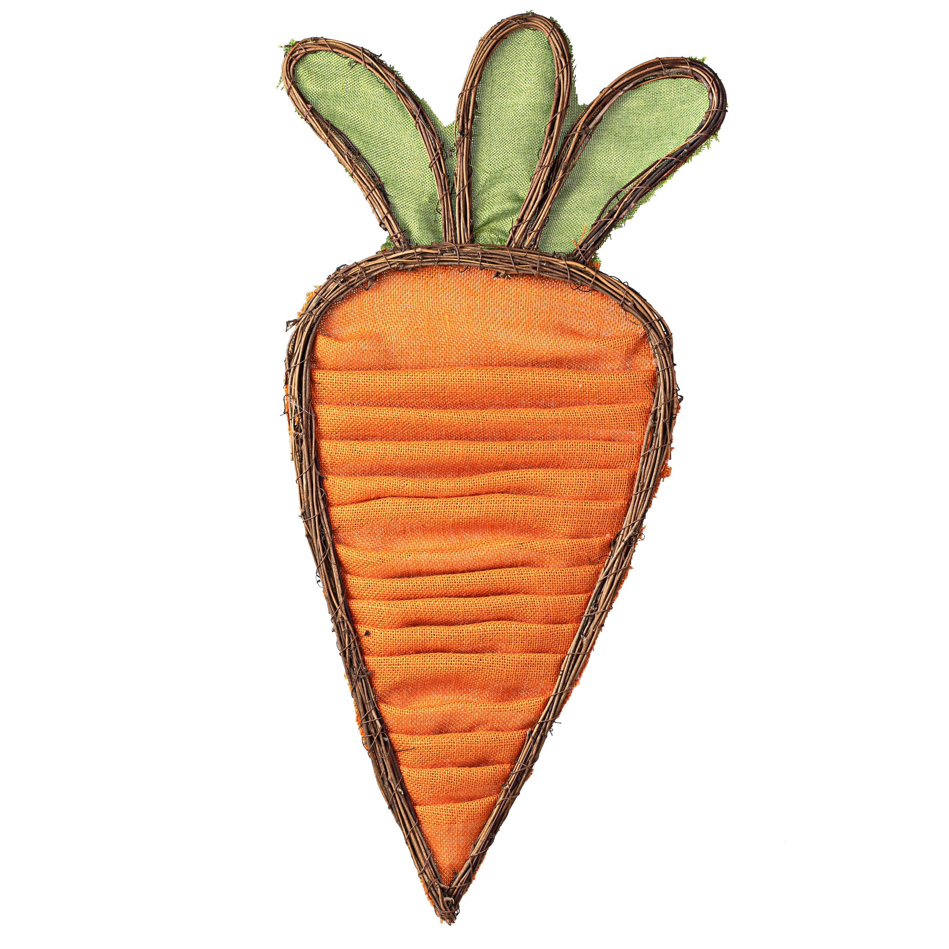 30" Layered Burlap Carrot Door Hanger Item Number: 63031OR