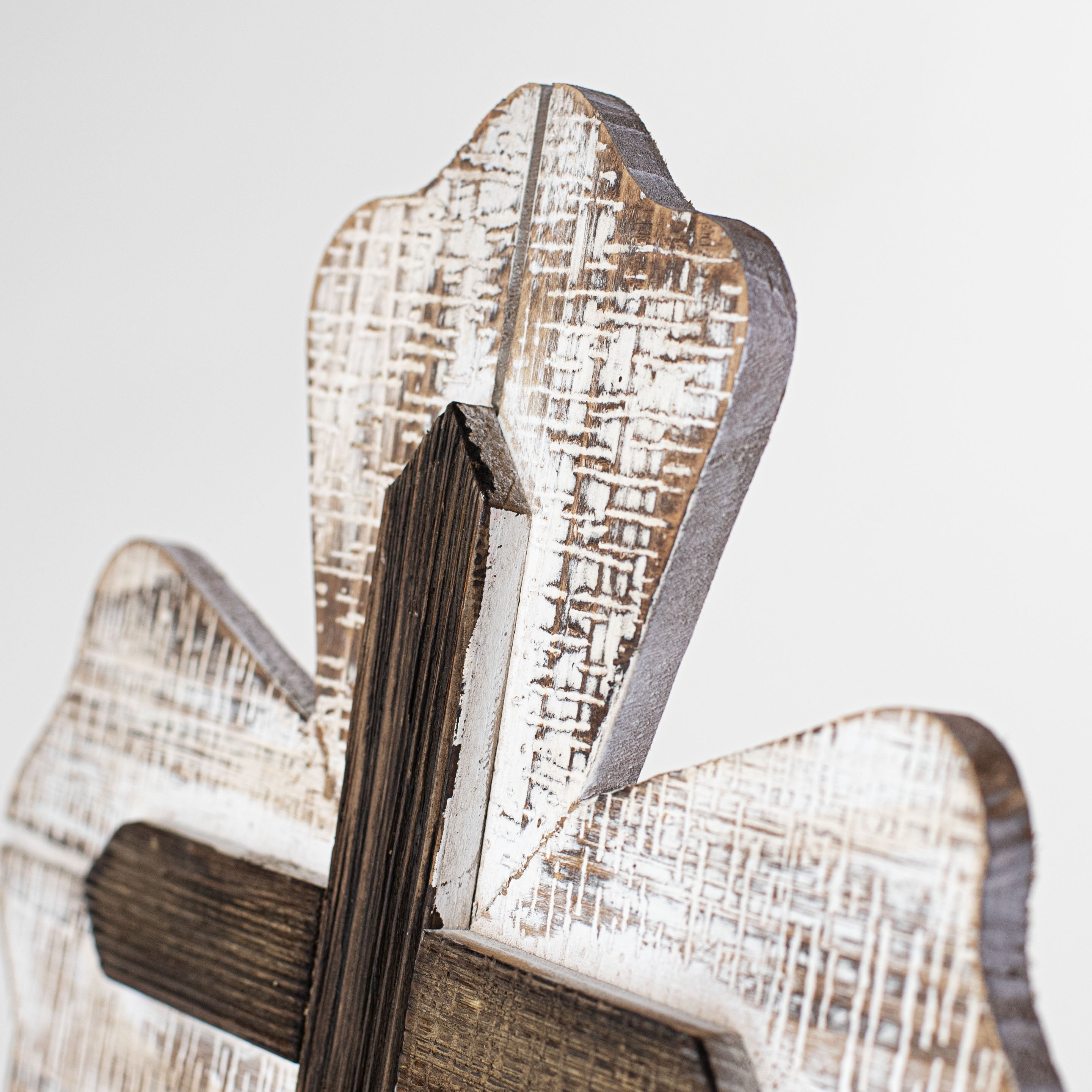 16" Layered Wooden Cross Decoration detail photo 3