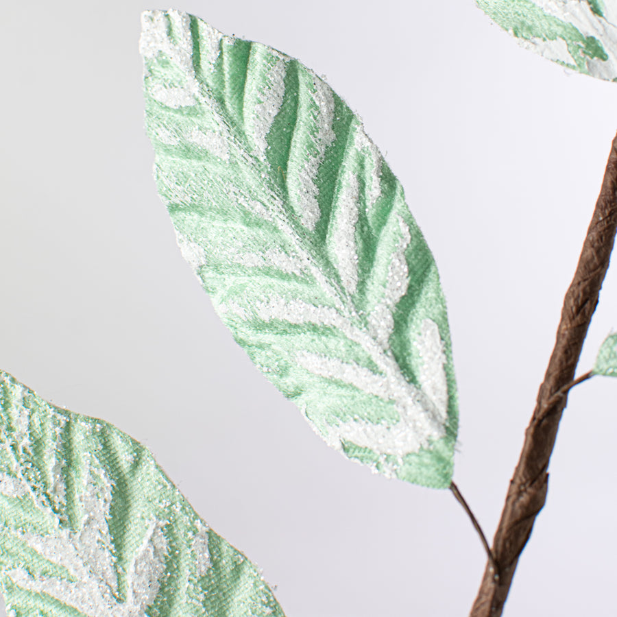 27" Leaf Spray: Frozen Green & White Lifestyle Photo