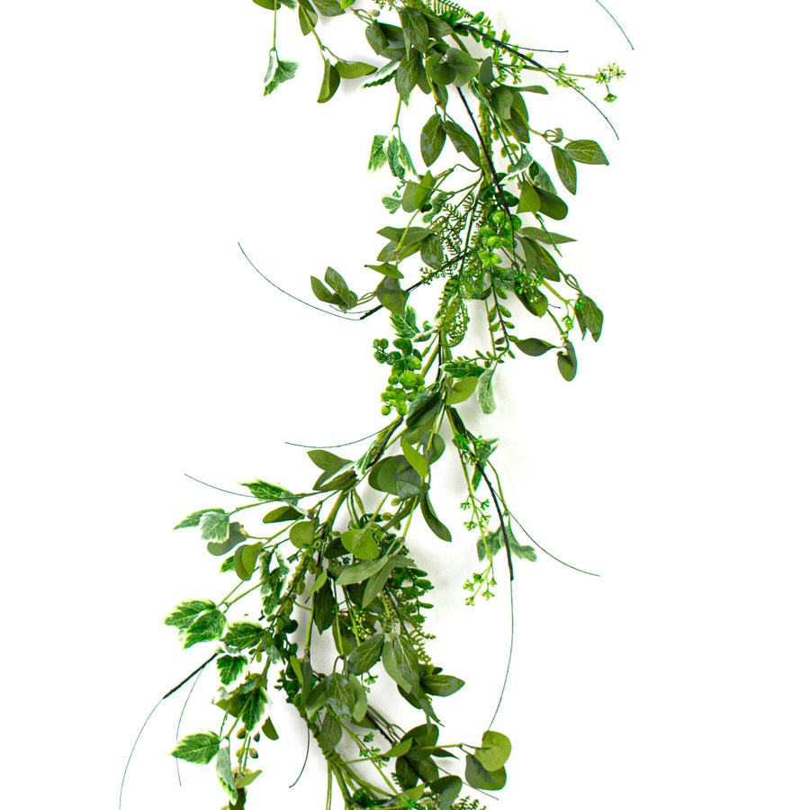 5' Leaves & Fern Garland Item Number: 63461GA5