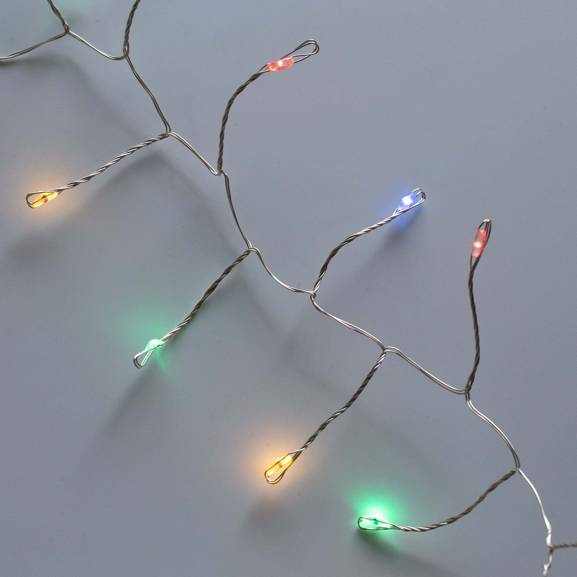100 LED Battery Lights On Wire: Mixed Colors detail photo 3