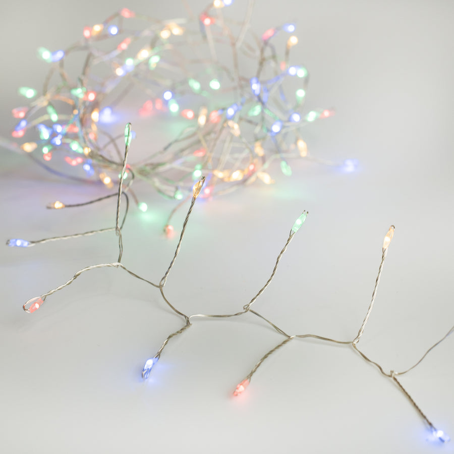100 LED Battery Lights On Wire: Mixed Colors Item Number: M9697