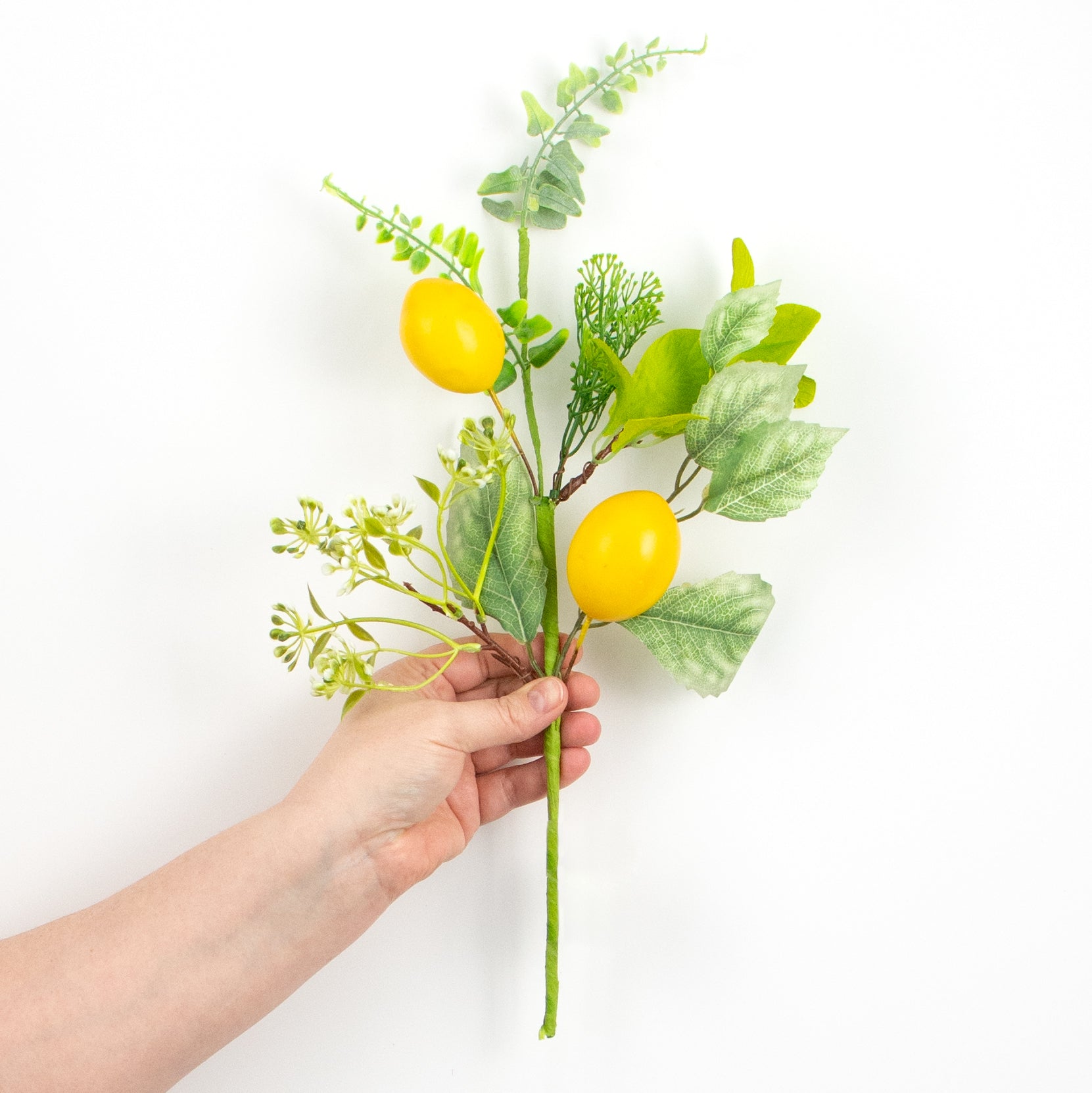 18" Lemon, Fern & Salal Greenery Leaves Pick detail photo 3
