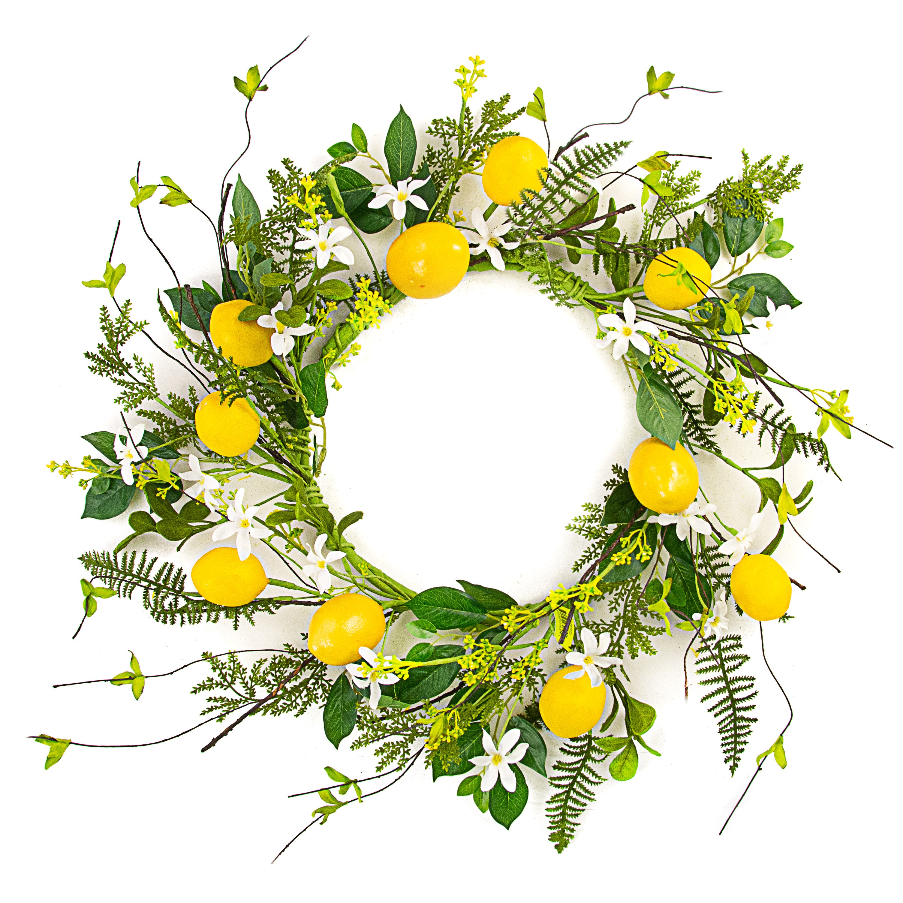 22" Lemon & Fern Wreath Item Number: 62927WR22