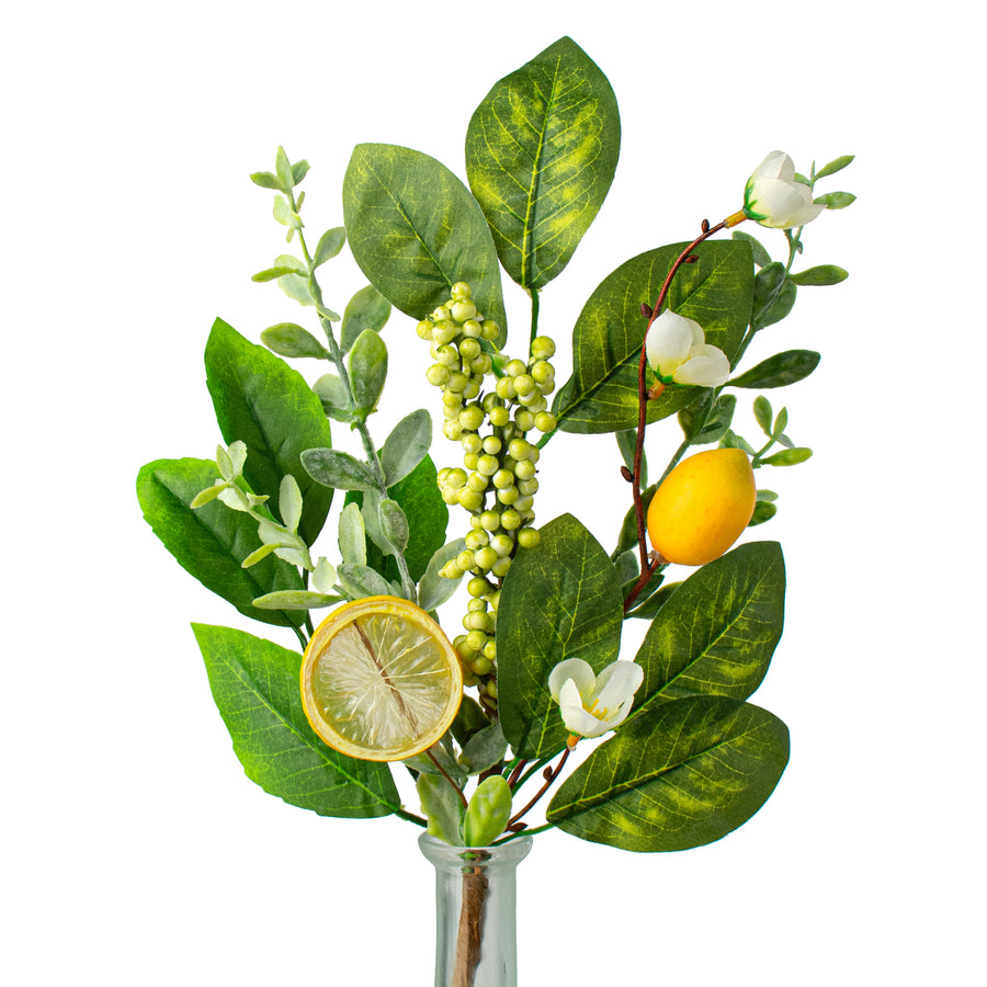 16" Lemon & Slice Mixed Leaves Spray Item Number: 210366