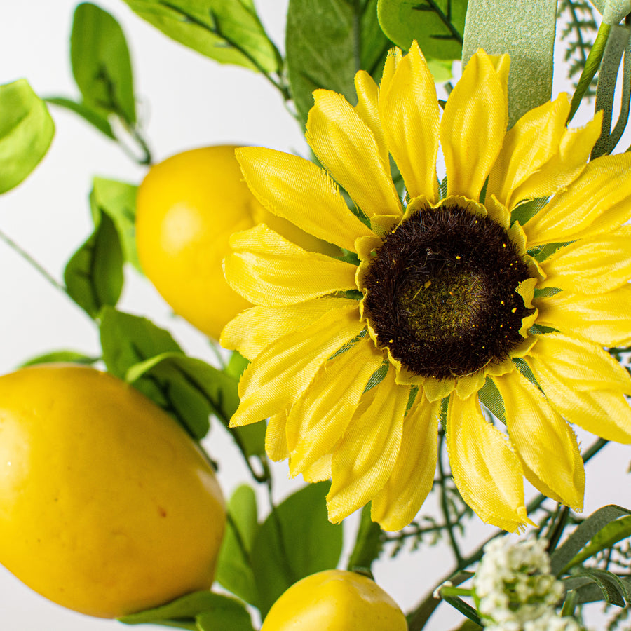 20" Lemon Sunflower Blossom Spray detail photo 4