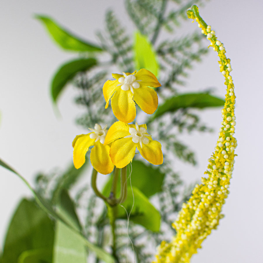 20" Lemon Sunflower Blossom Spray detail photo 5
