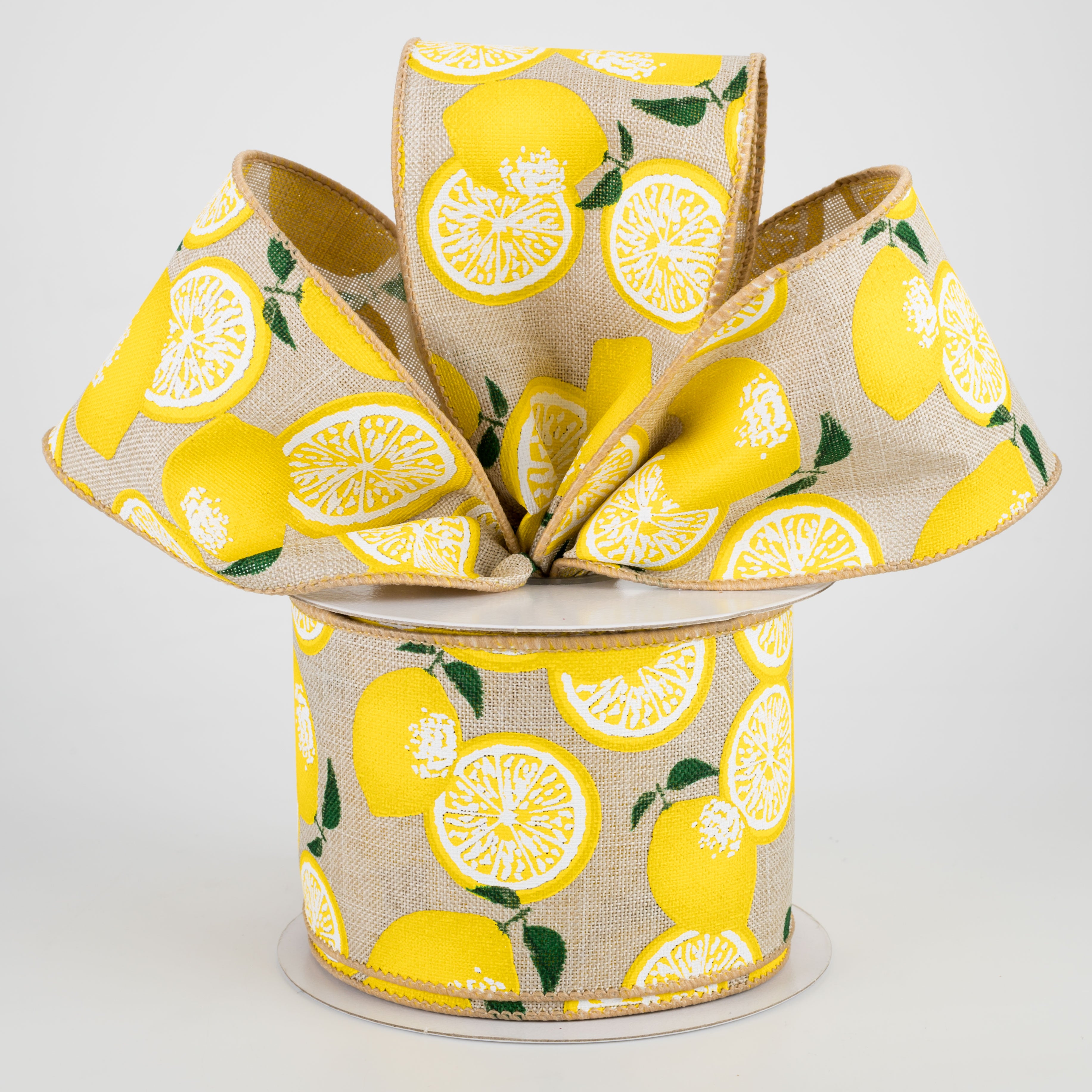 2.5" Lemons Ribbon: Natural (10 Yards) Lifestyle Photo