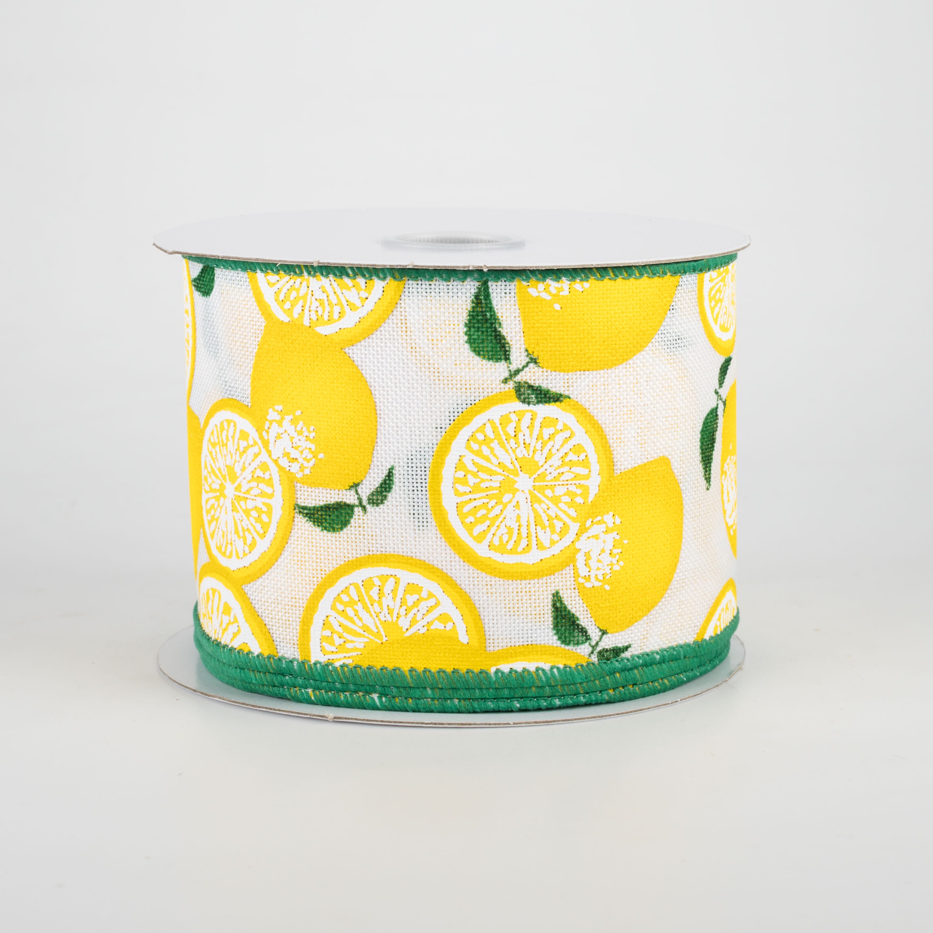 2.5" Lemons Ribbon: White (10 Yards) Item Number: 41044-40-01