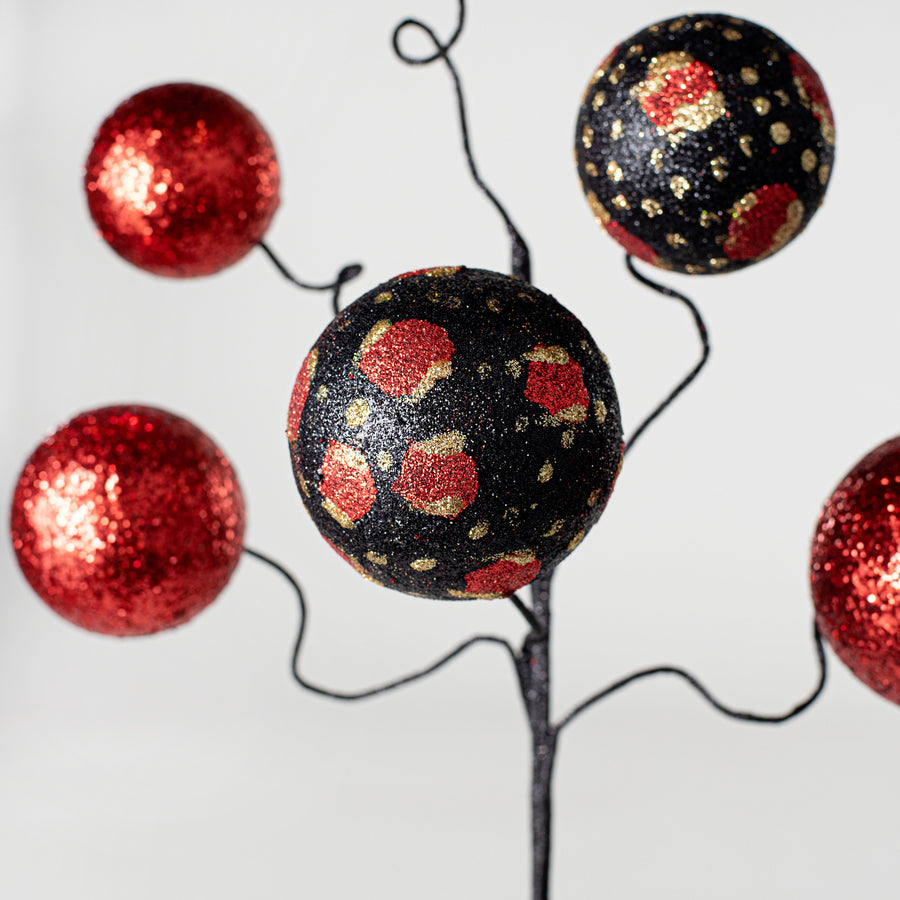 20" Leopard Print Glitter Ball Pick: Red, Black, Gold Lifestyle Photo