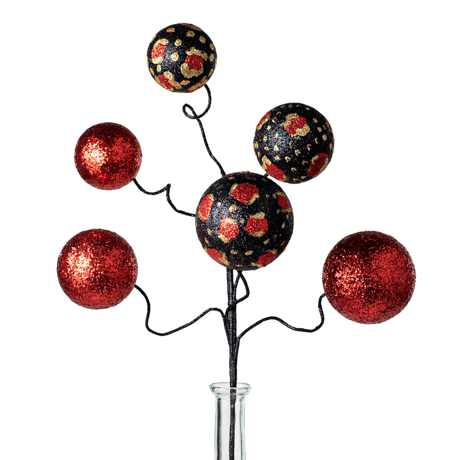 20" Leopard Print Glitter Ball Pick: Red, Black, Gold Item Number: XS9982W2