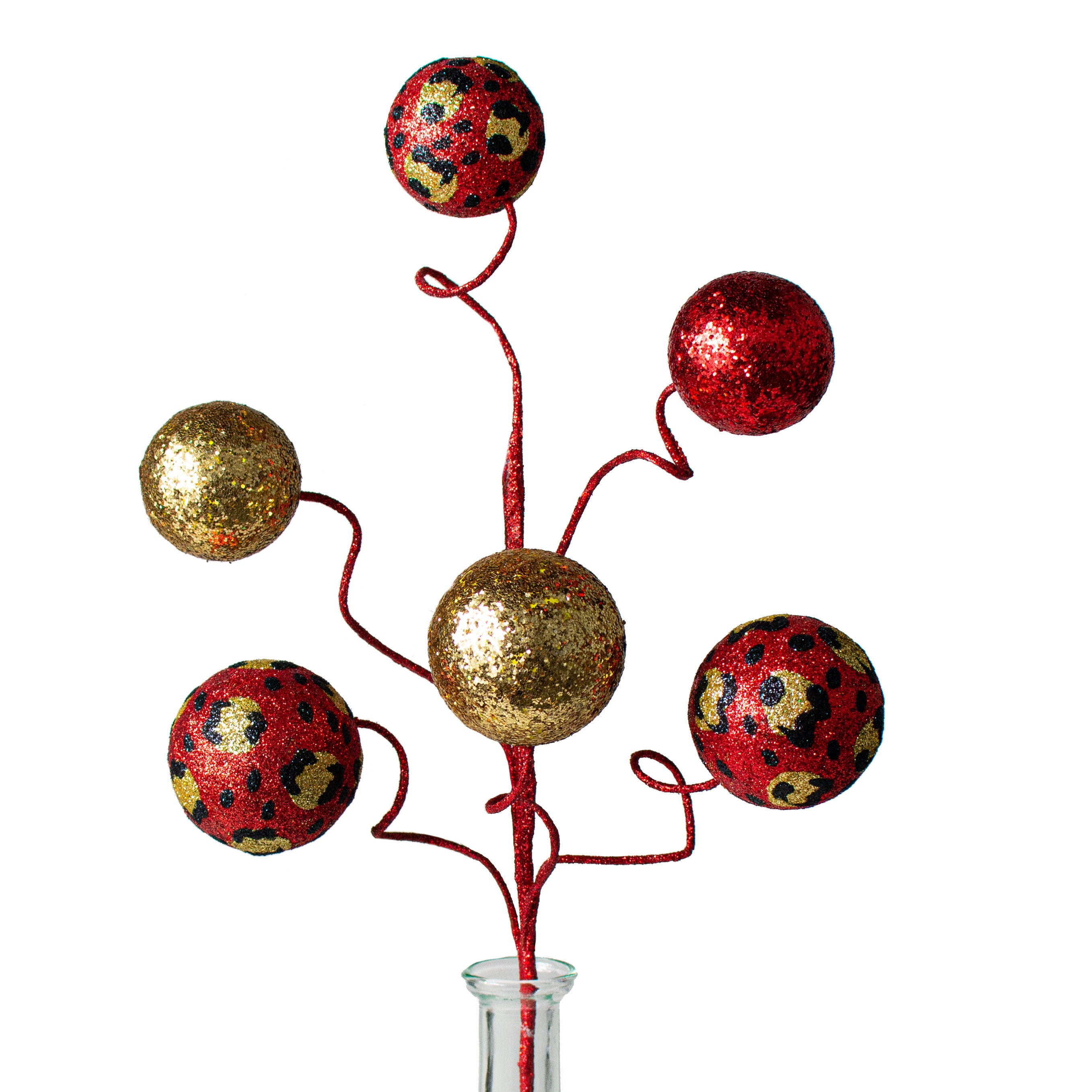20" Leopard Print Glitter Ball Pick: Red, Gold, Black Item Number: XS9978Y6
