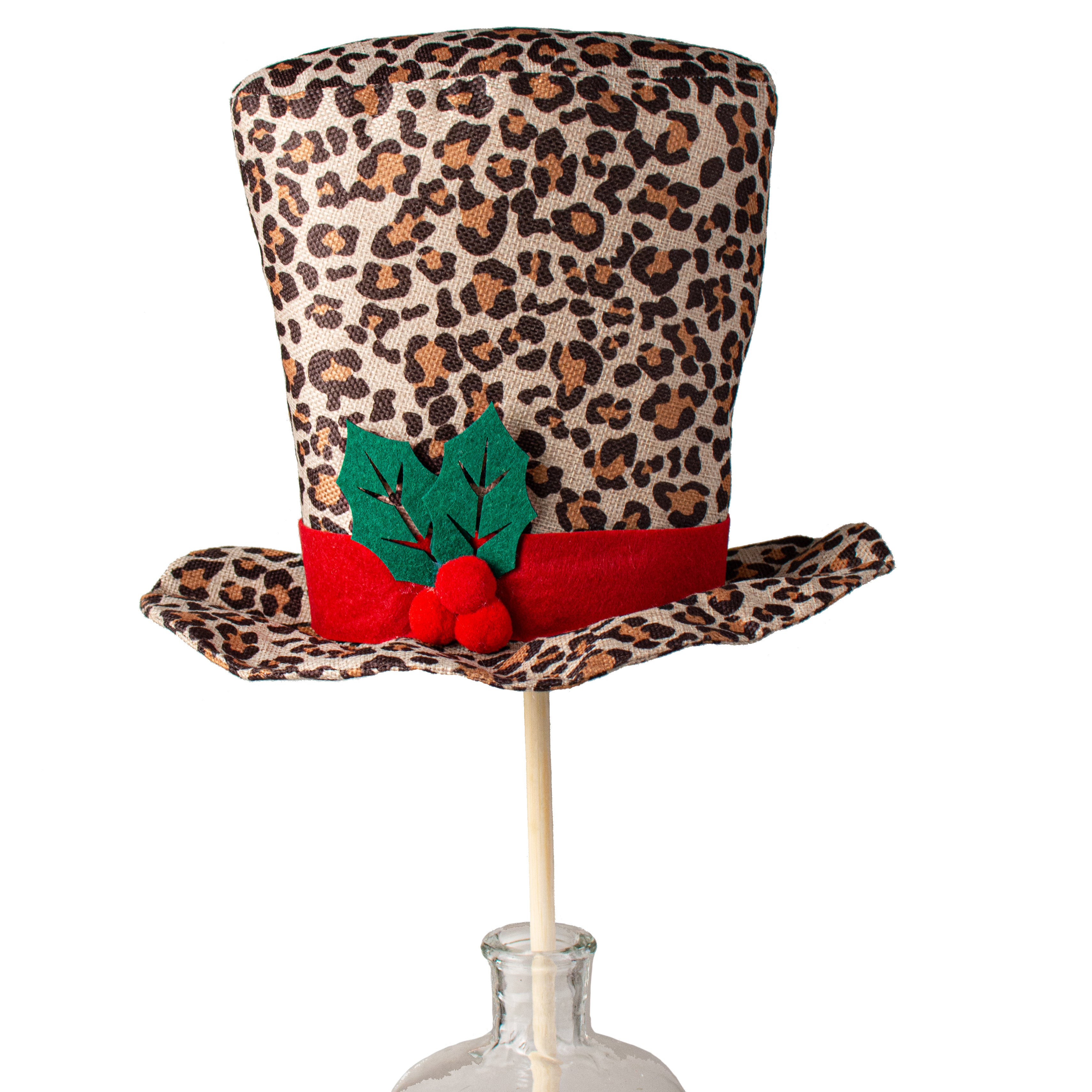 9" Leopard Print Top Hat Pick Item Number: XP3809