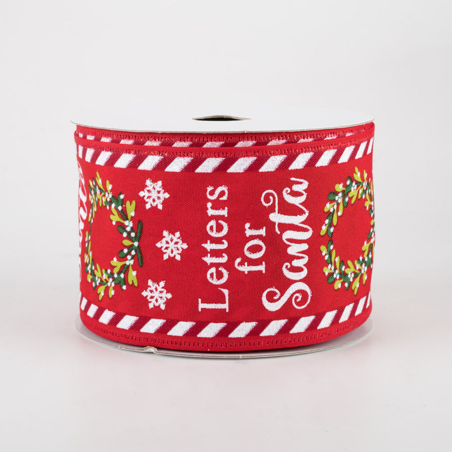 2.5" Letters for Santa Mailbox Ribbon (10 Yards)