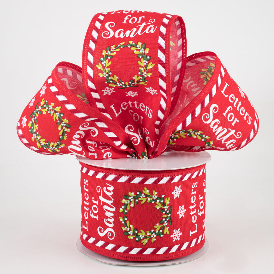 2.5" Letters for Santa Mailbox Ribbon (10 Yards) Lifestyle Photo