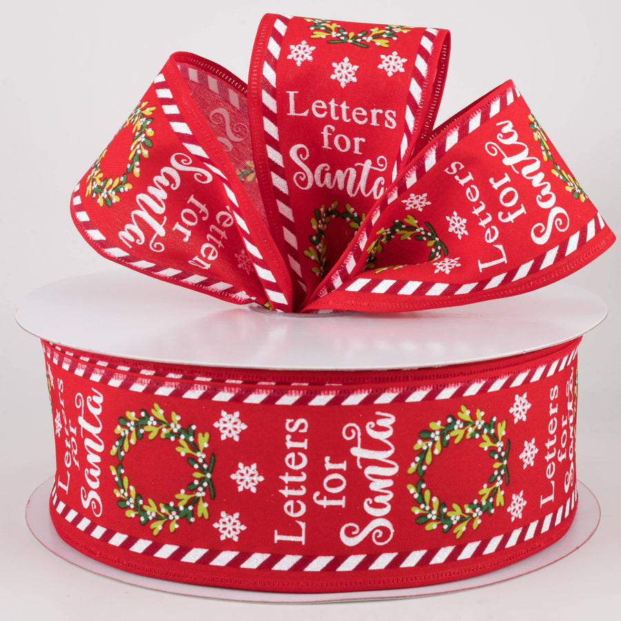 2.5" Letters for Santa Mailbox Ribbon (50 Yards) Lifestyle Photo