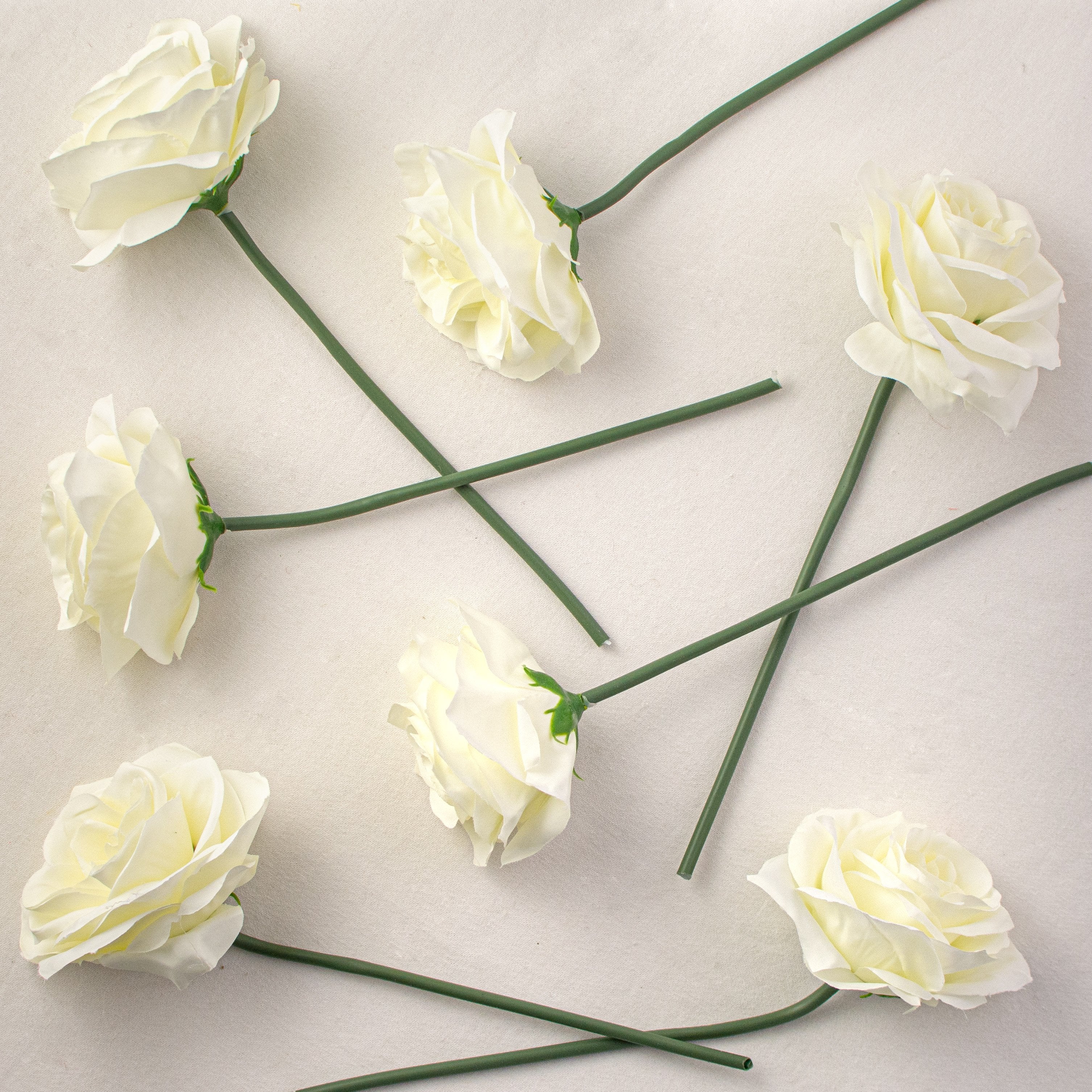 12" Ashley Rose Bouquet: Ivory (7)