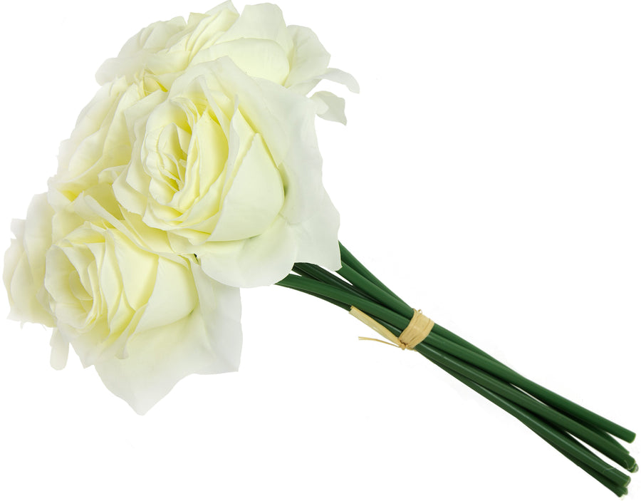 12" Ashley Rose Bouquet: Ivory (7)