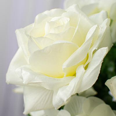 30" Rose Hydrangea Delphinium Bush: Cream