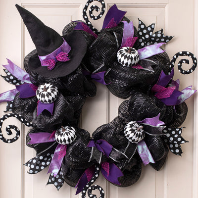 3" Fabric Harlequin Pumpkins: Black & White (Set of 6)