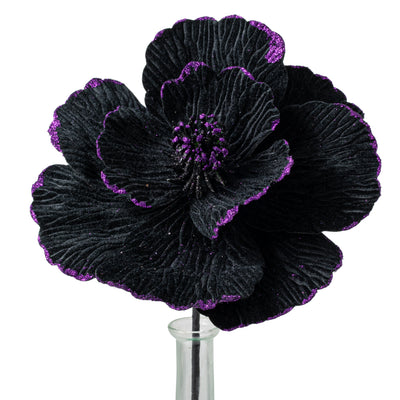 9" x 11" Fantasy Flower Pick: Black & Purple