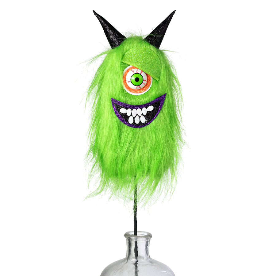 24" Furry Monster Eyeball Spray: Green