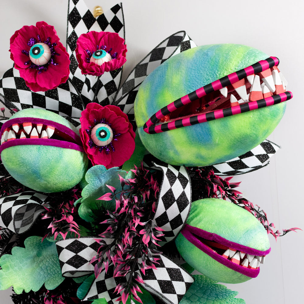 24" Eyeball Poppy Flower Spray: Fuchsia Pink