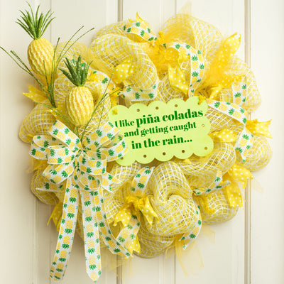 31" Glitter Pineapple Spray