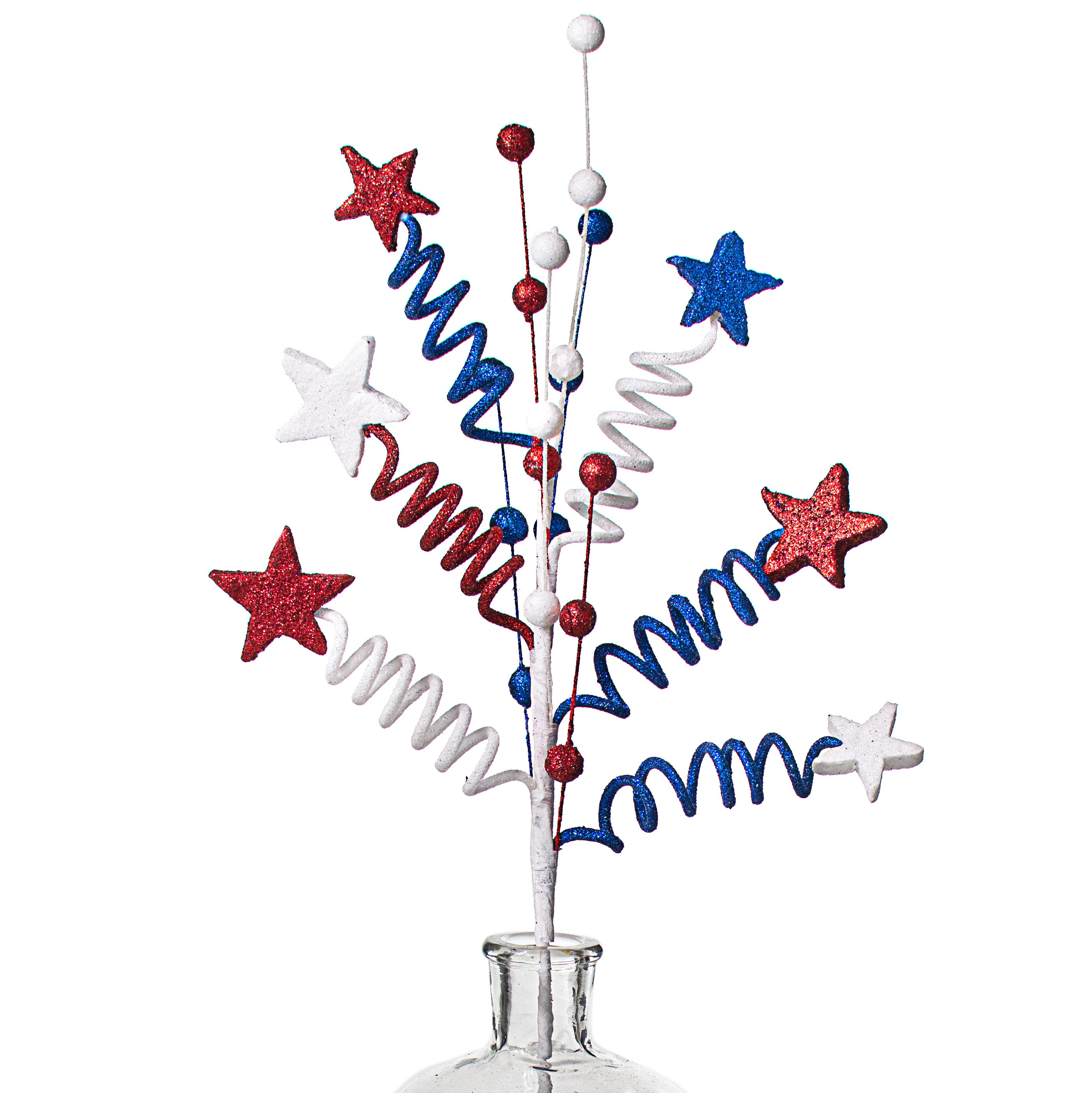 24" Patriotic Star Ball & Twist Spray