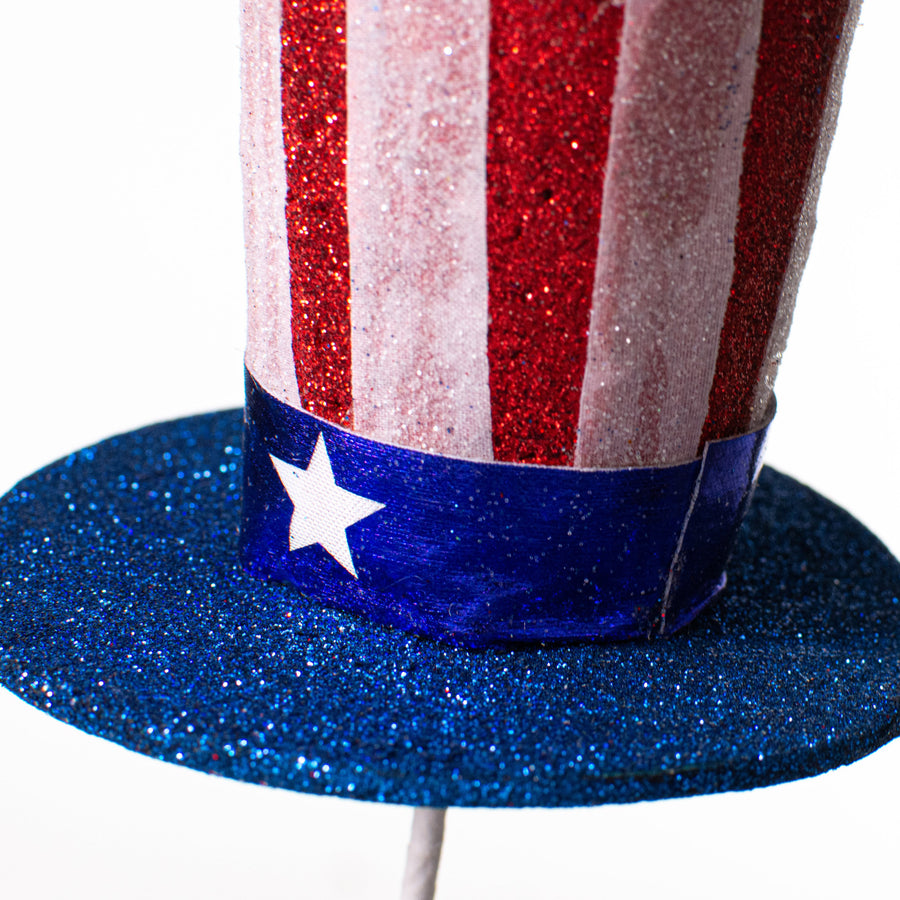 12" Stars & Stripes Top Hat Pick: RWB