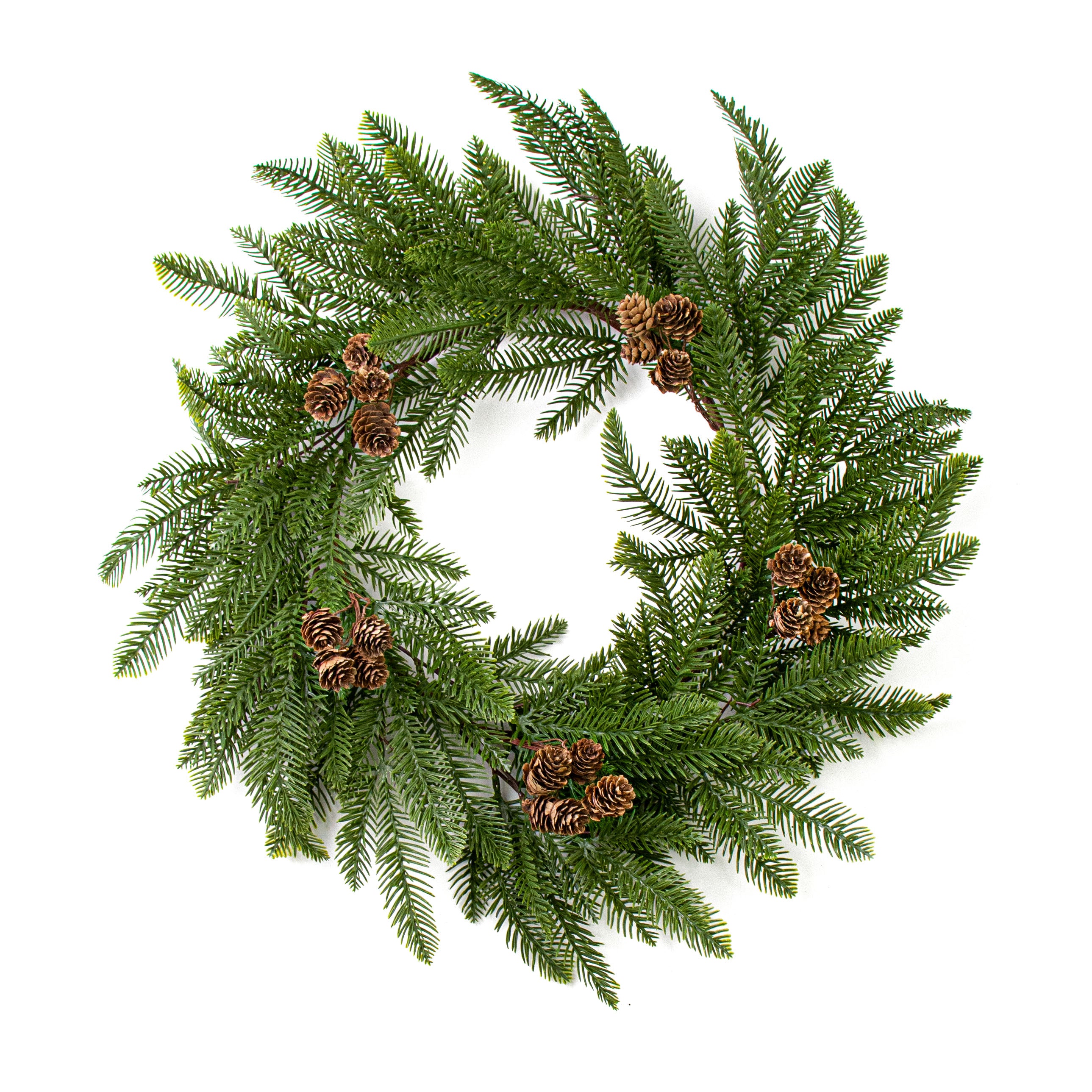 22" Pine & Pinecone Wreath