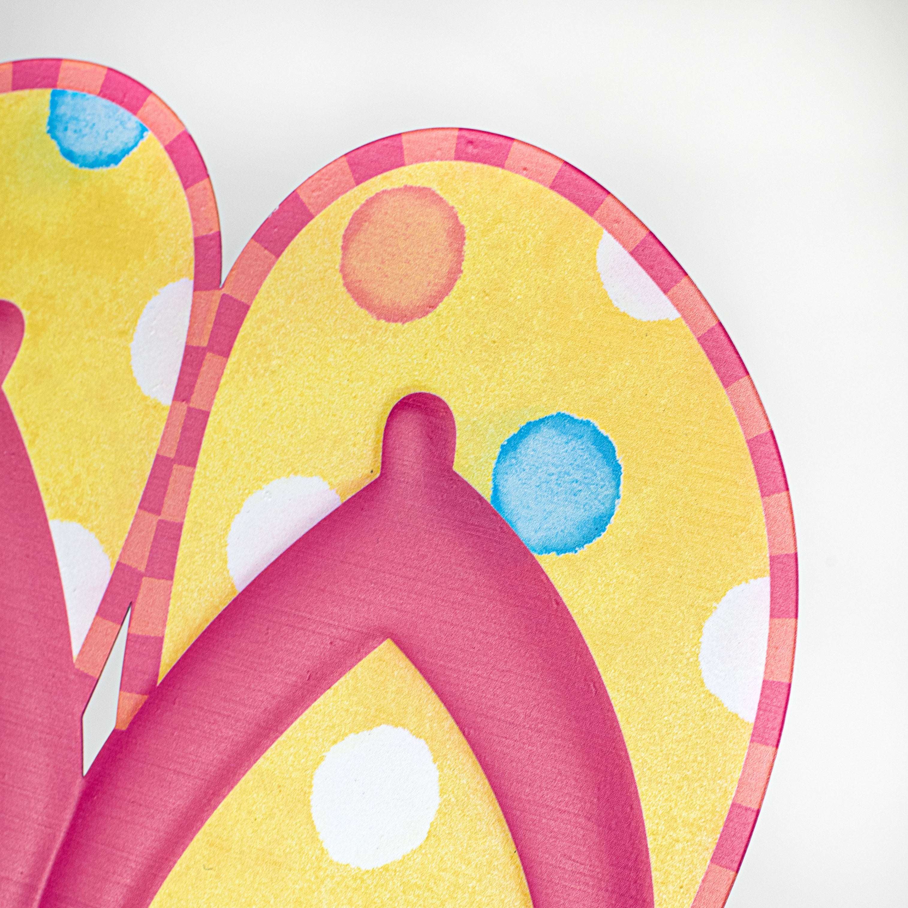 12" Life Is Better In Flip Flops Embossed Metal Sign detail photo 3