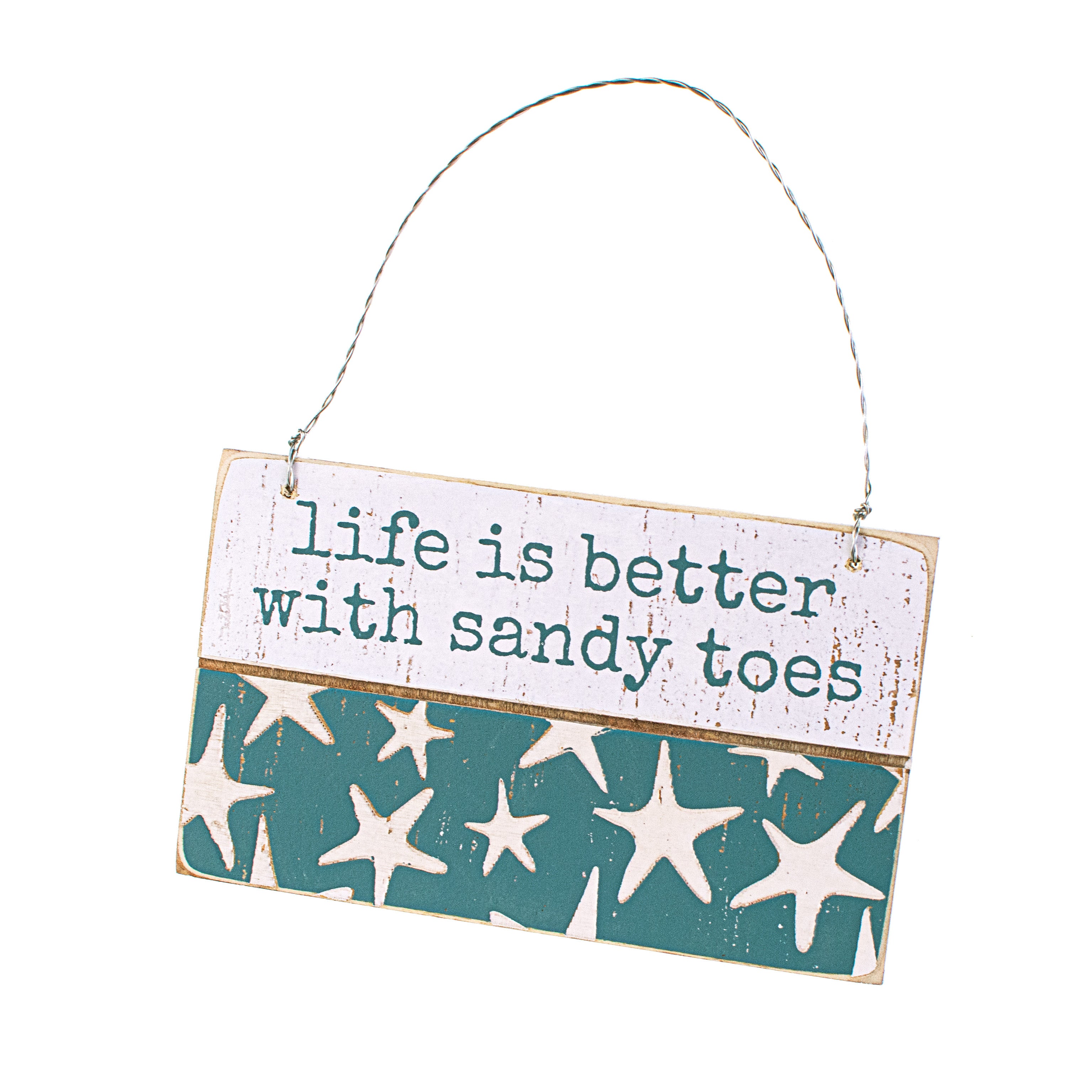 Life is Better With Sandy Toes Ornament (5" x 3") Item Number: 109334