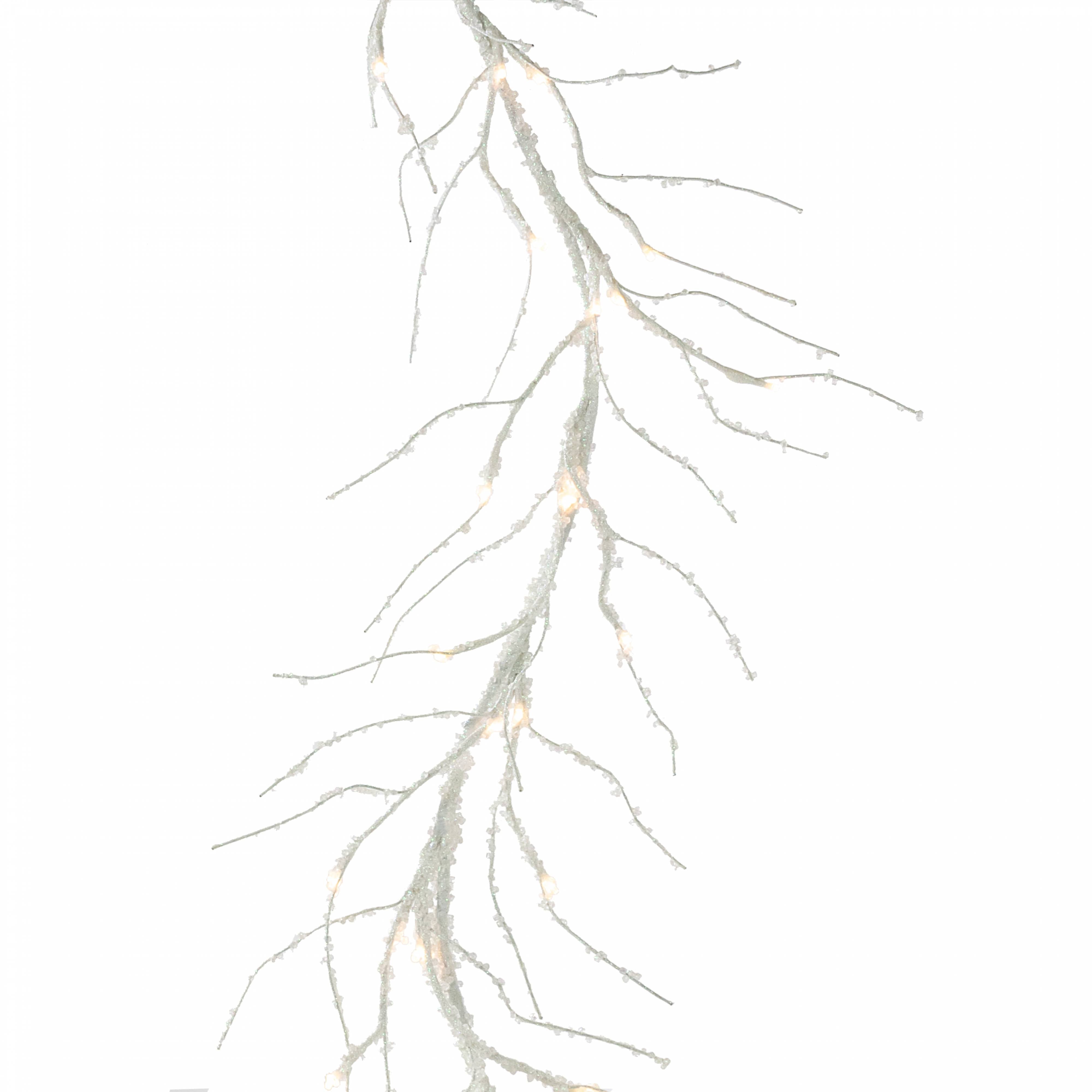 6' Lighted White Iced Branches Garland (48 LEDs) Item Number: G4437038