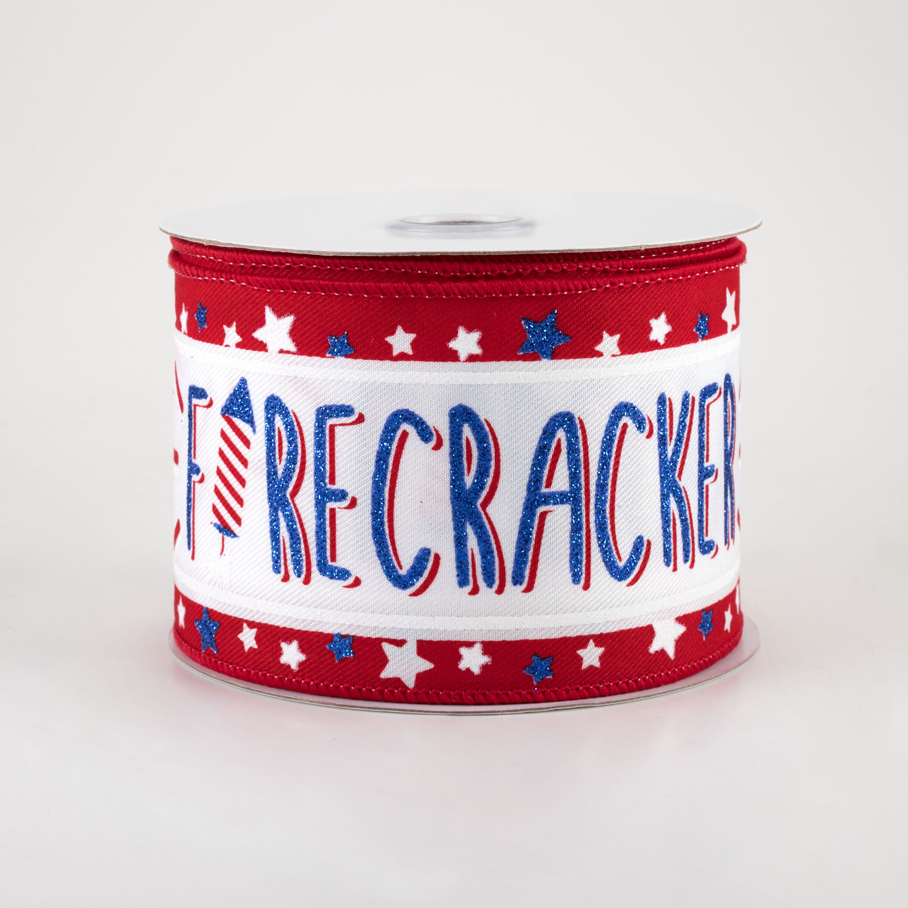2.5" Lil' Firecracker Ribbon: White (10 Yards)