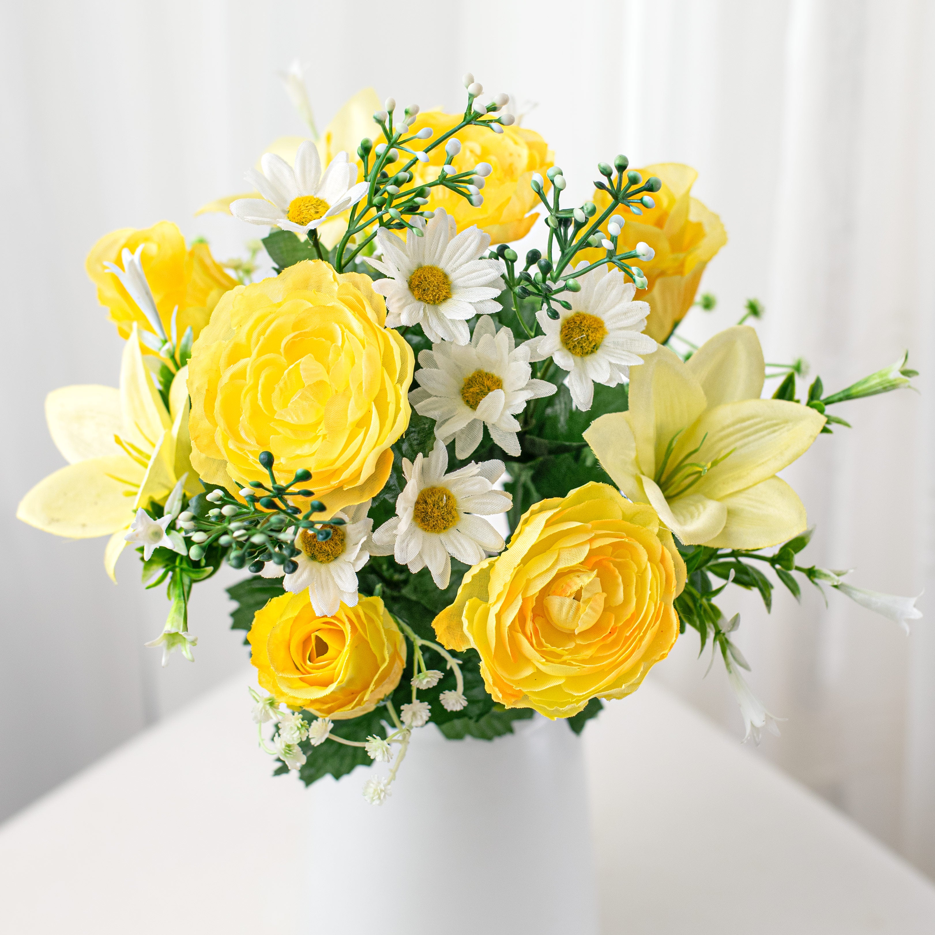 17" Lily Rose Bush: Yellow Item Number: 63516YW