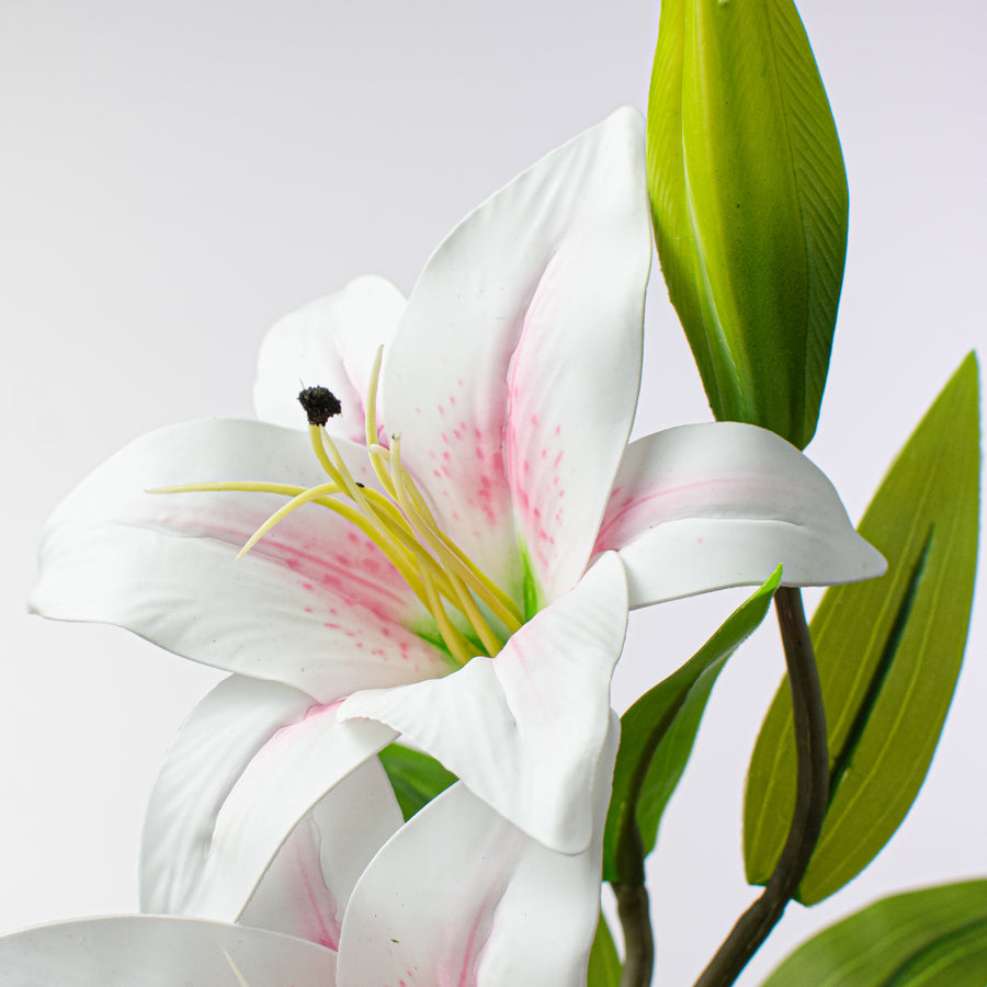 30" Lily Soft Touch Flower Spray Lifestyle Photo