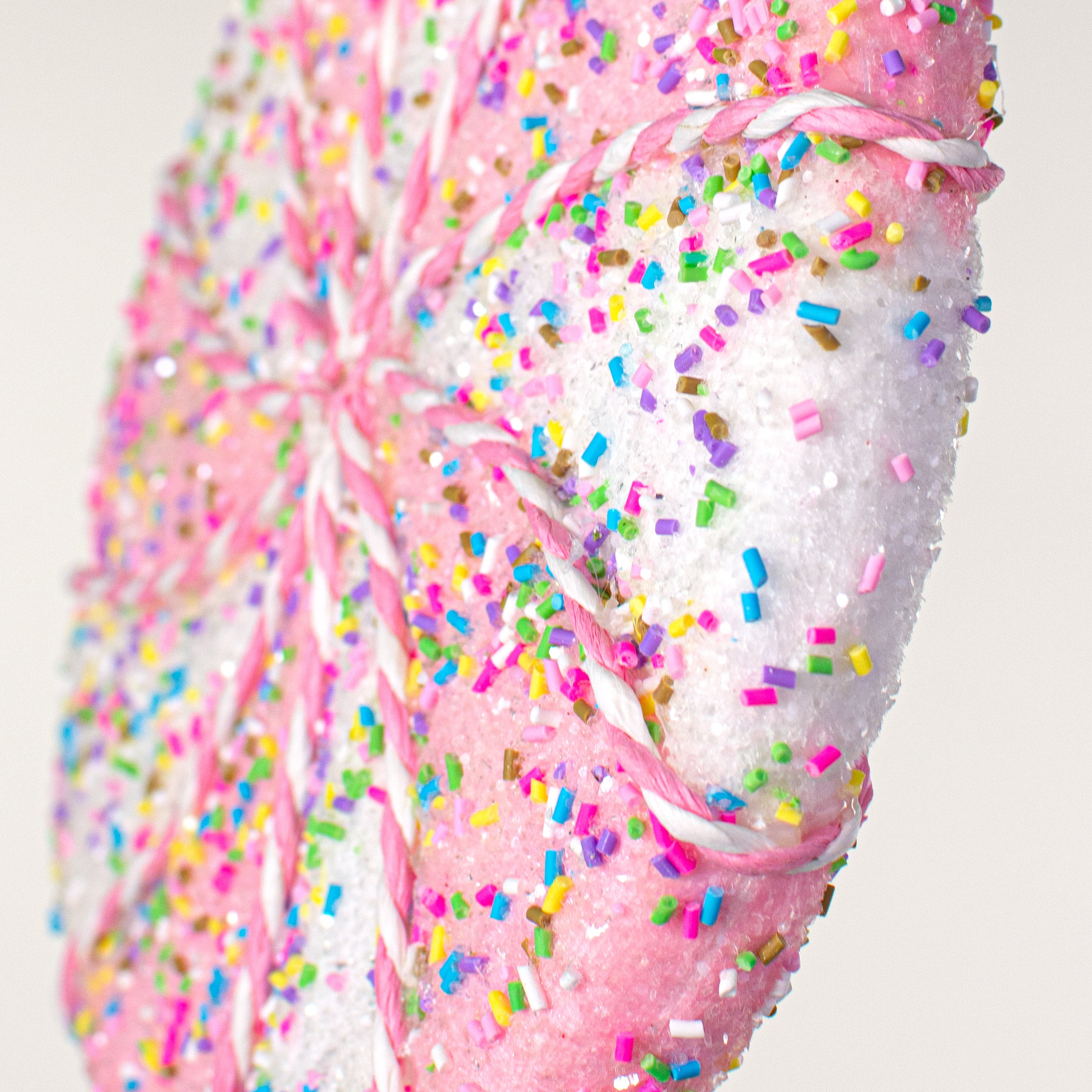24" Lollipop Glitter Pick: Pink & White Lifestyle Photo