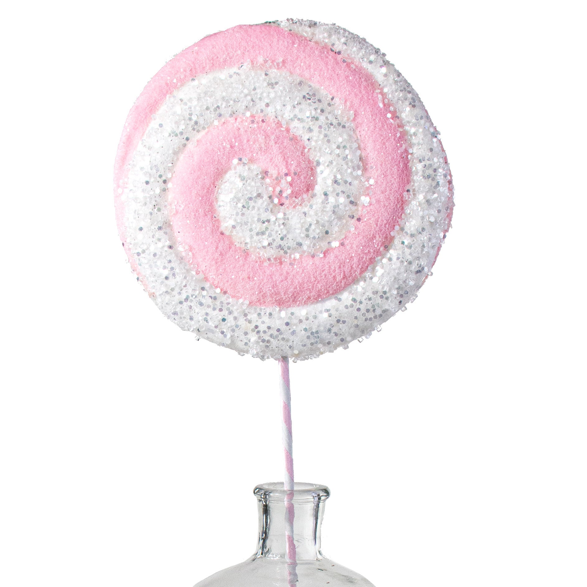 26" Lollipop Pick: Pink & White Item Number: 85245PKWT