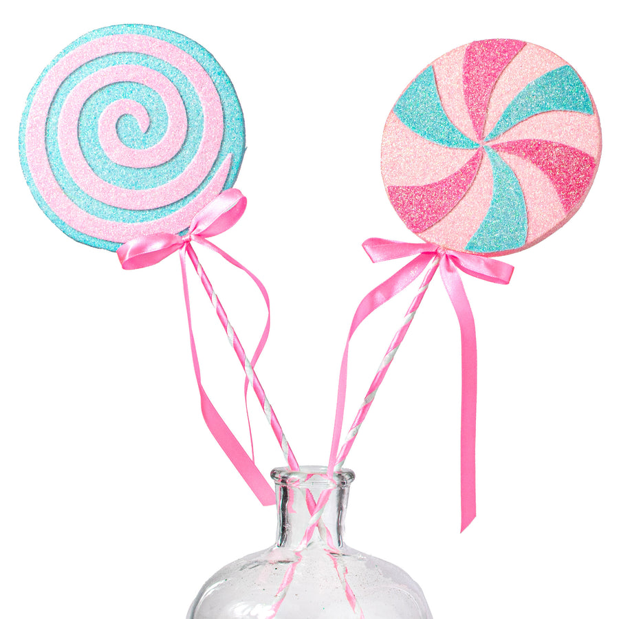 17" Lollipop Picks: Pink & Blue (2) Item Number: 85527BTPKBL