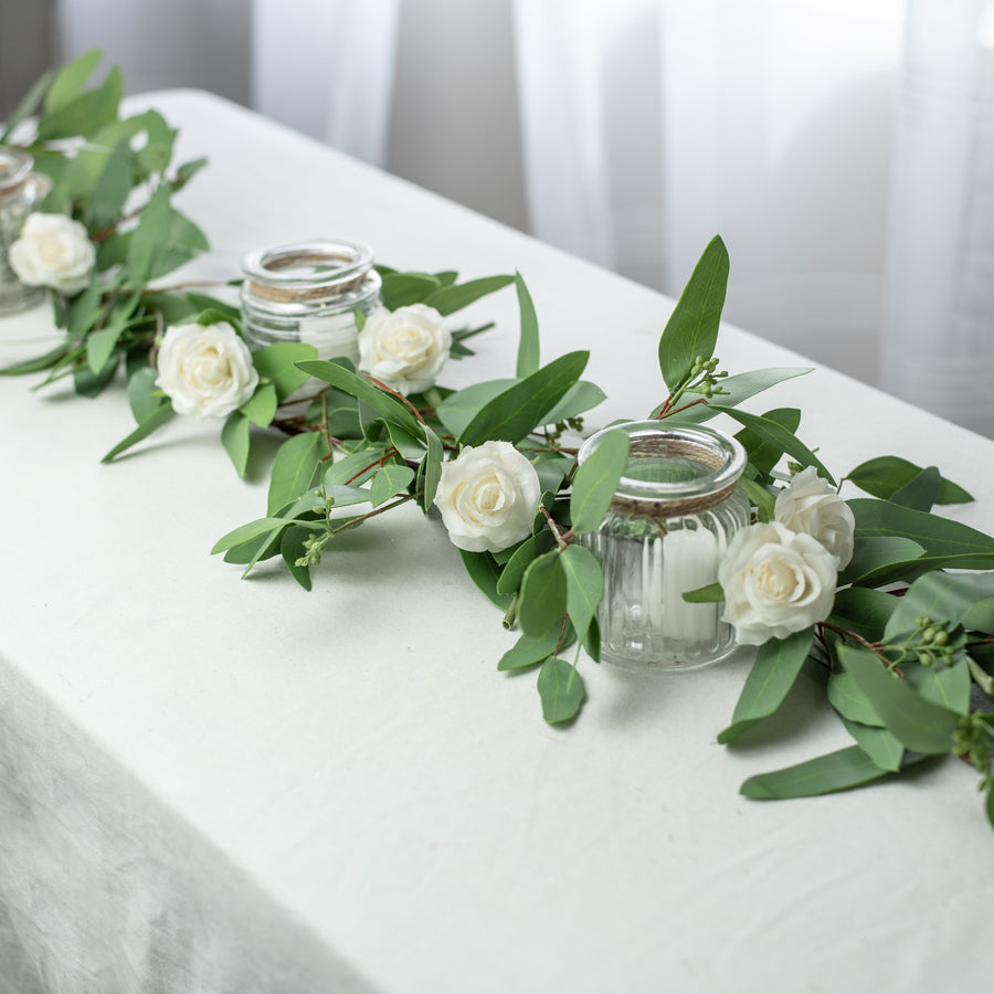5' Long Leaf Seeded Eucalyptus Garland Lifestyle Photo