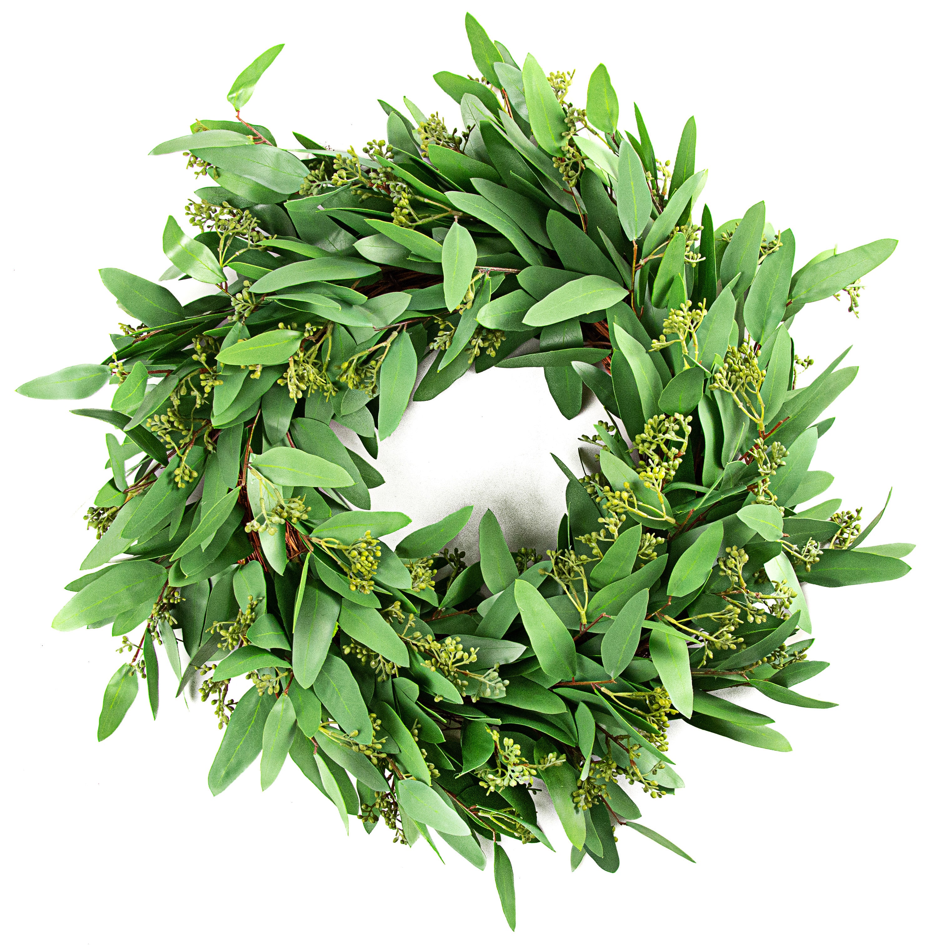 22" Long Leaf Seeded Eucalyptus Wreath Item Number: 2390023SG