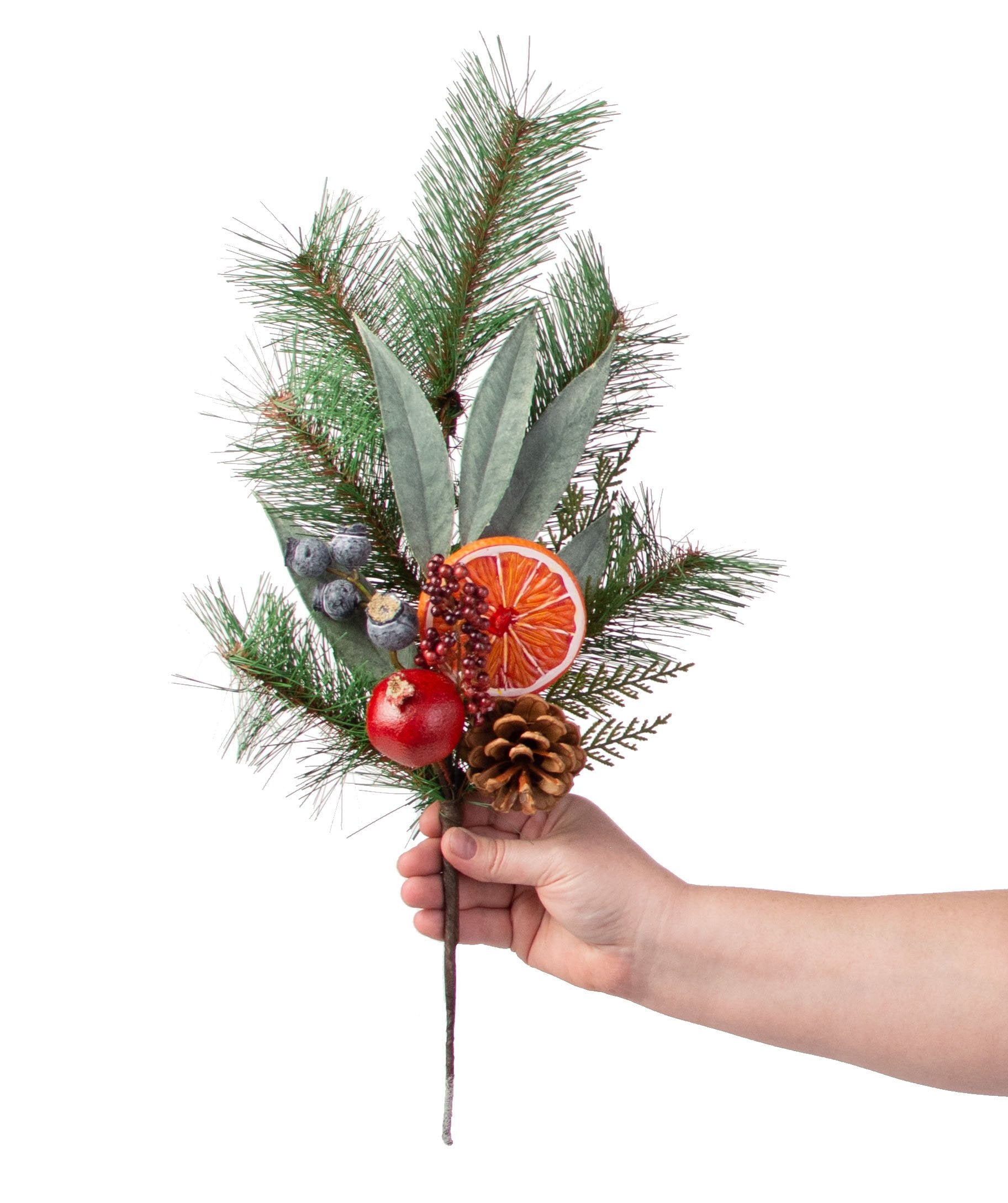 20" Long Needle Pine, Pomegranate, Berry, Citrus Pick detail photo 3