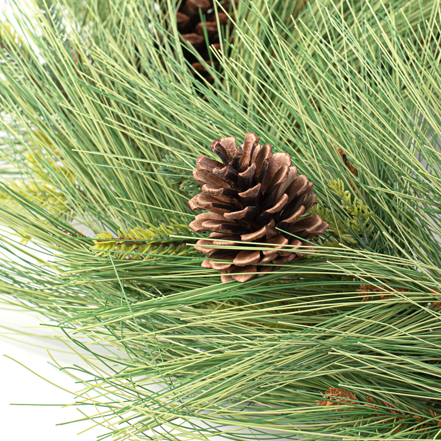 24" Long Needle Pine Wreath detail photo 3