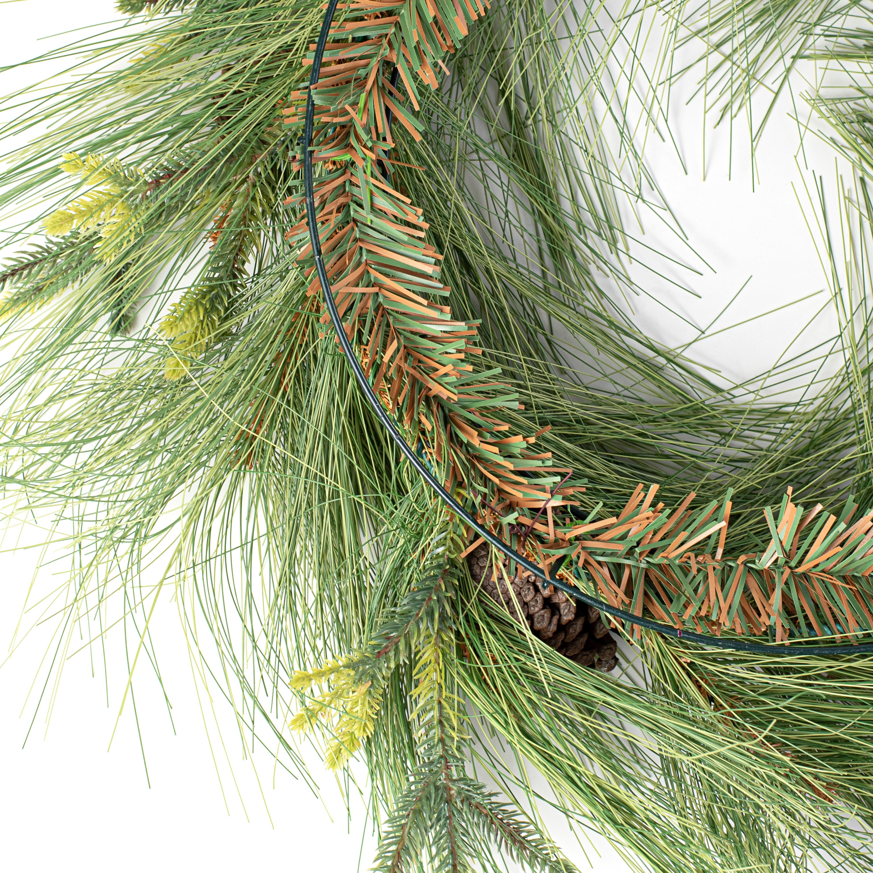 24" Long Needle Pine Wreath detail photo 4