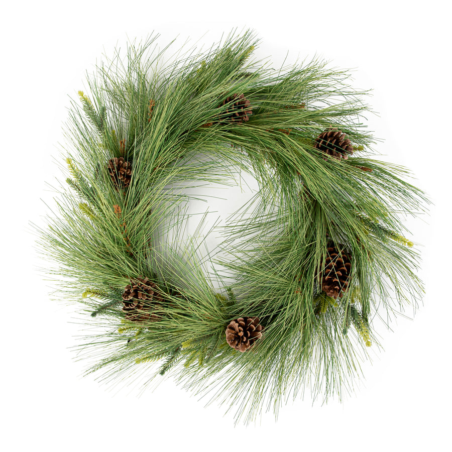 24" Long Needle Pine Wreath Item Number: 84972WR24