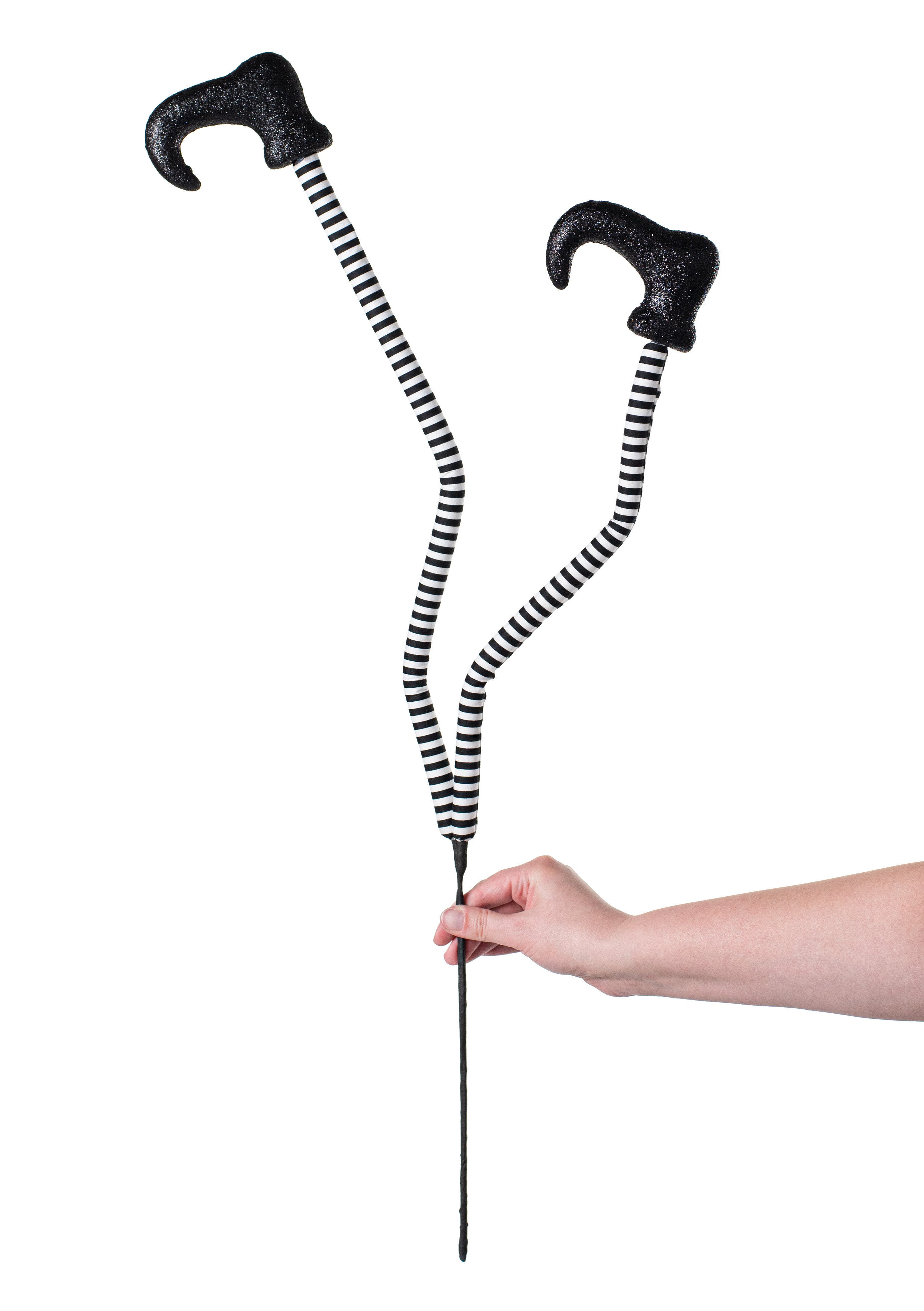 30" Long Witch Legs Spray: Black & White detail photo 3