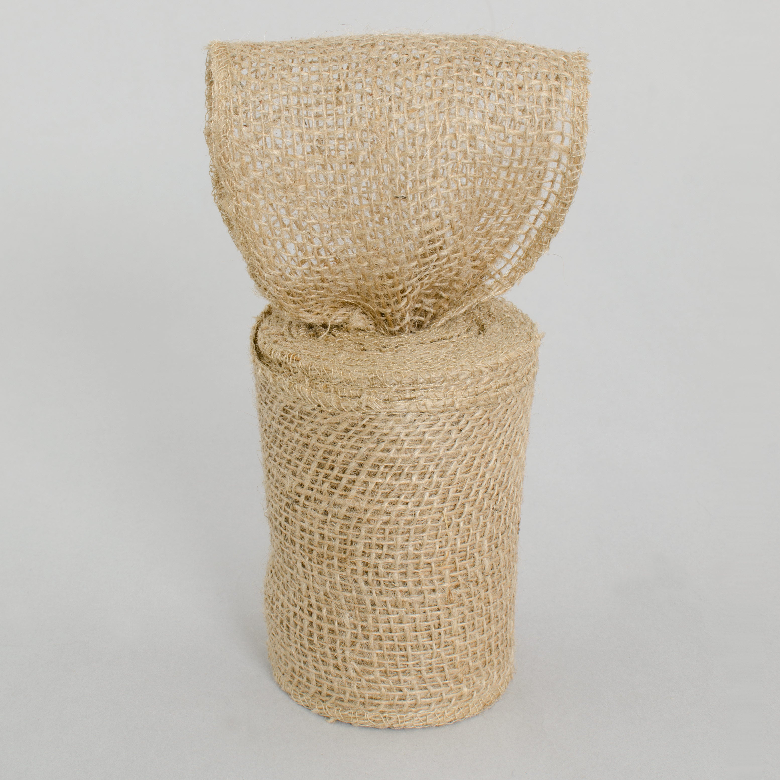 4" Loose Weave Burlap Fabric Ribbon: Natural (10 Yards) Lifestyle Photo