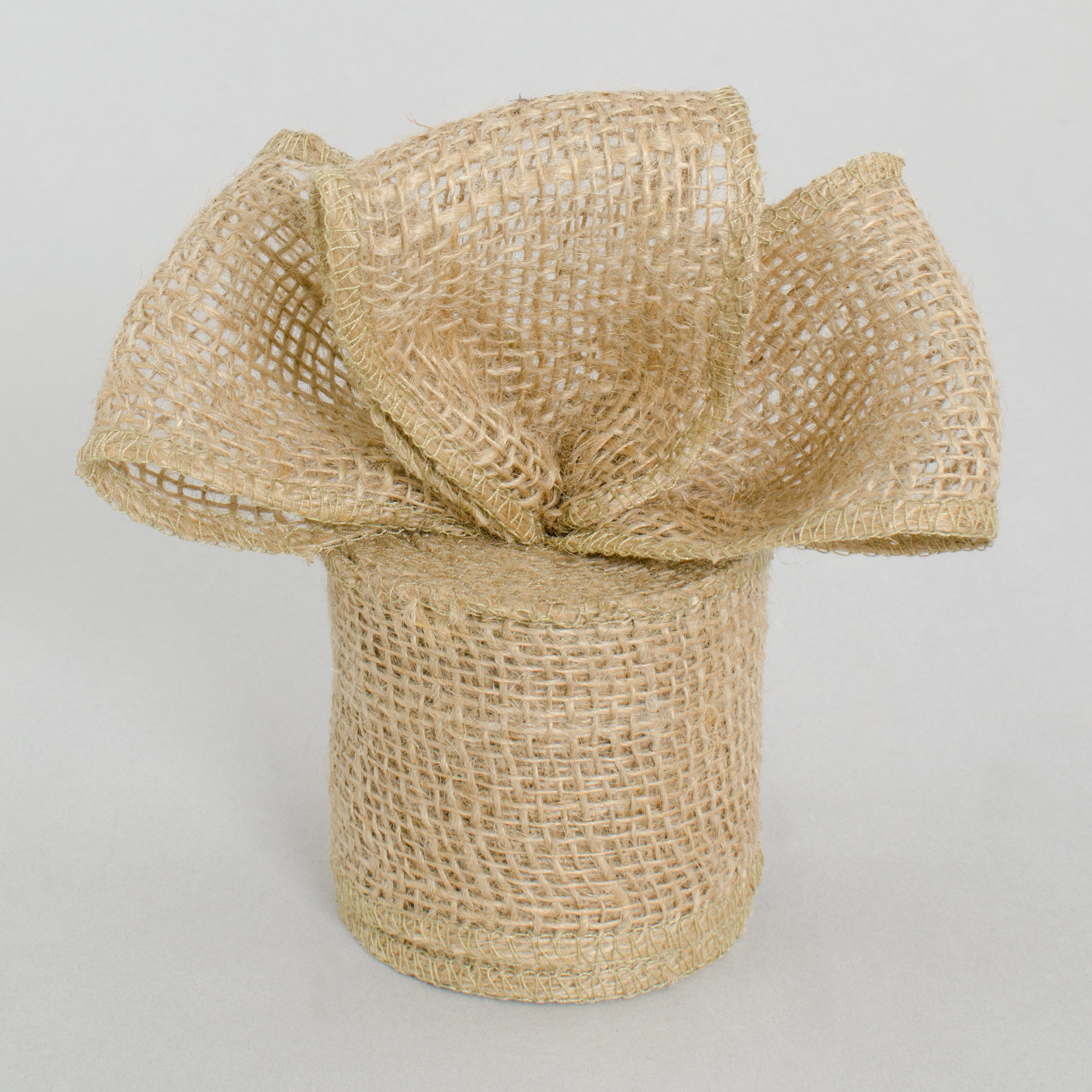 2.5" Loose Weave Burlap Fabric Ribbon: Natural (10 Yards) Lifestyle Photo